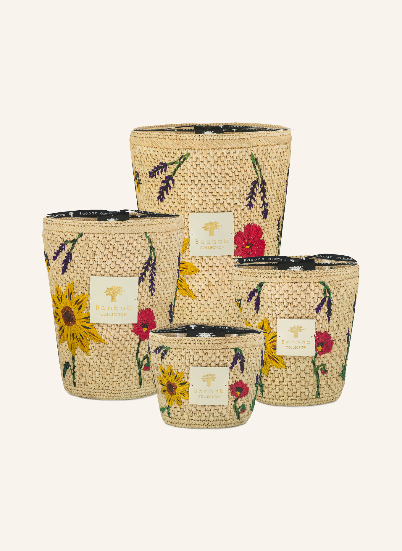 Baobab COLLECTION Duftkerze VONY AHITRA: HELLBRAUN / ROT / GELB