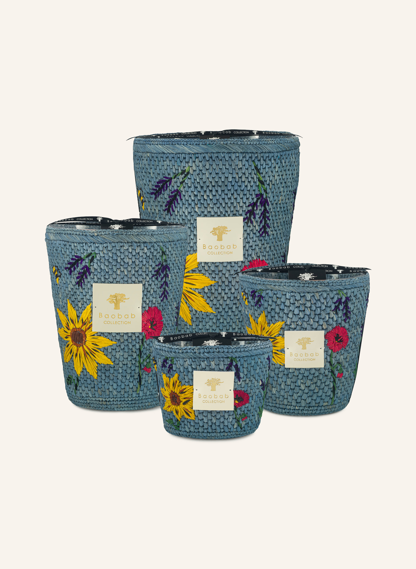 Baobab COLLECTION Vonná svíčka VONY TANTELI: ČERNOŠEDÁ / ČERVENÁ / ŽLUTÁ