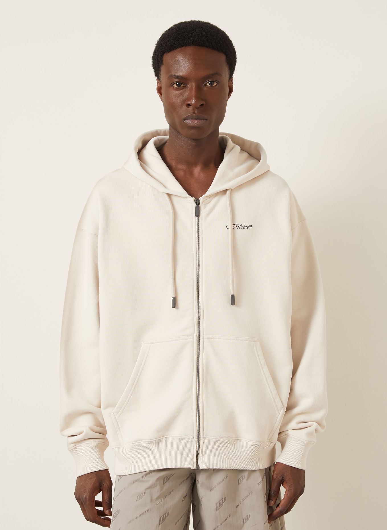 Off-White Sweatshirt jacket: BEIGE