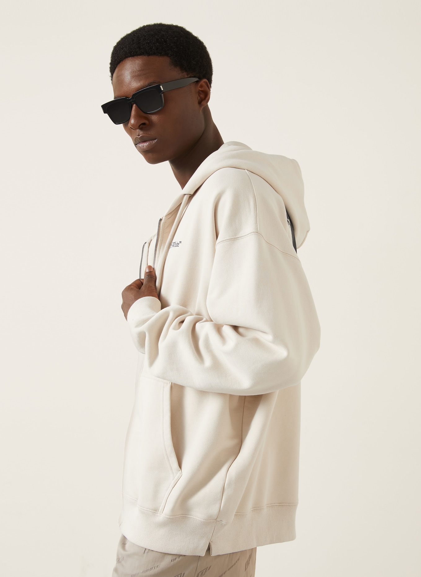 Off-White Sweatshirt jacket: BEIGE