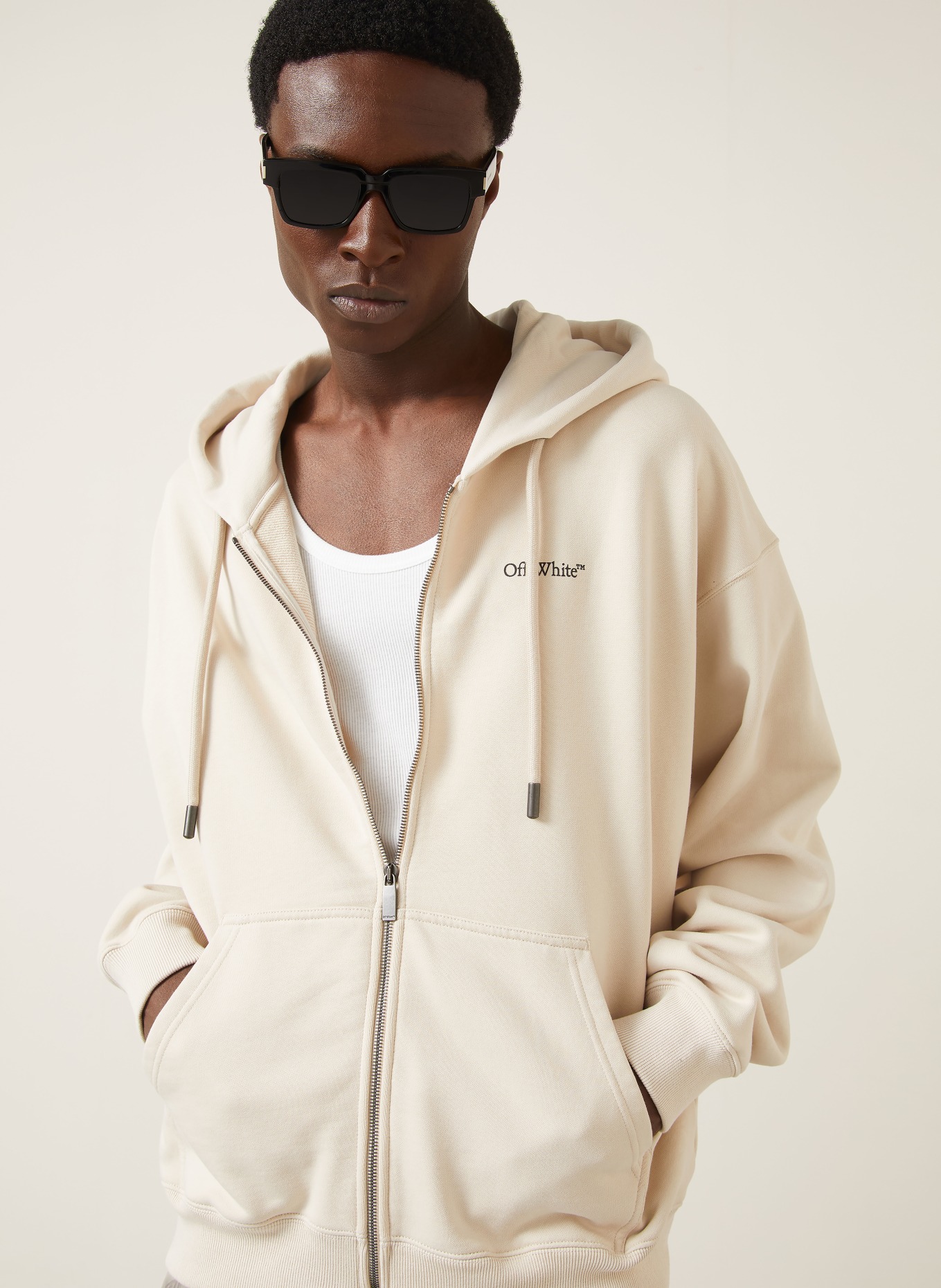 Off-White Sweatshirt jacket: BEIGE