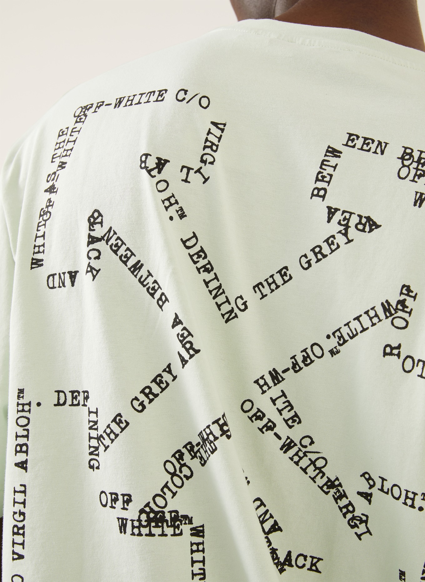 Off-White Tričko TYPE ARROW SKATE: MÁTOVÁ / ČERNÁ