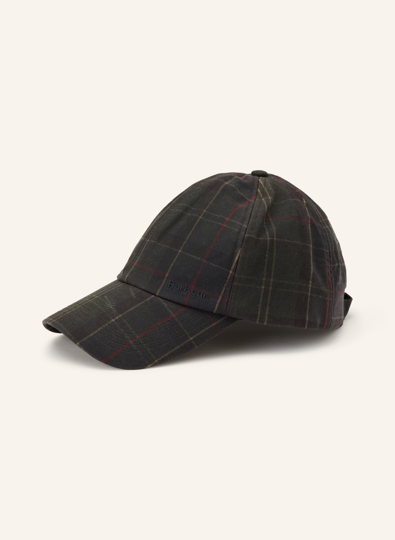 Barbour Czapka HAYDON: CZIEMNOSZARY / BEŻOWY / CZERWONY