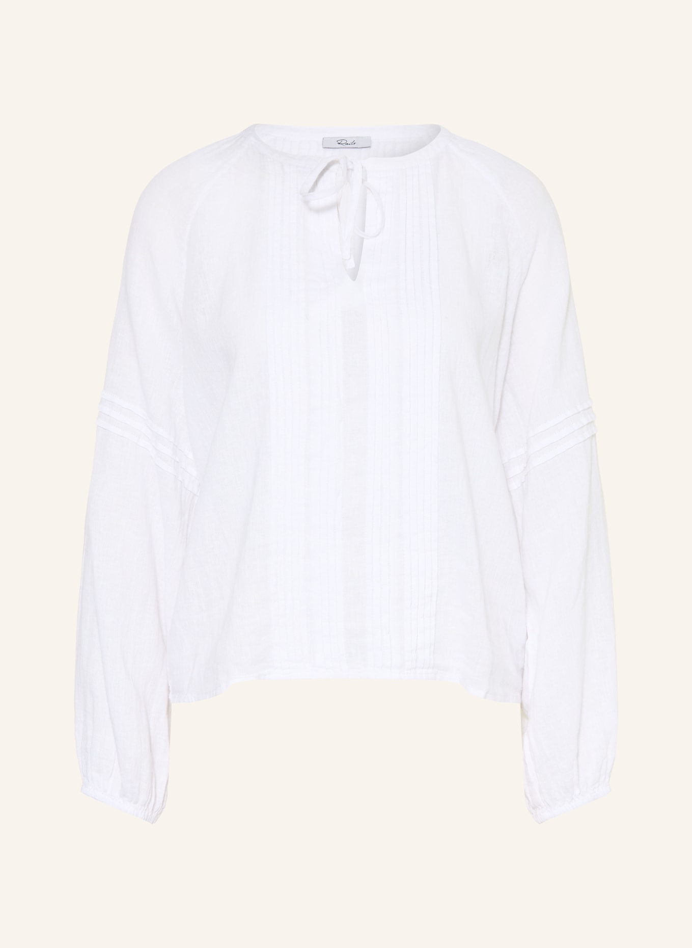 Rails Blusenshirt NAPLES mit Leinen: WEISS