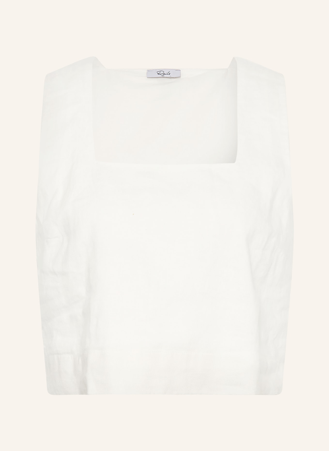Rails Cropped-Top ARIKA aus Leinen: WEISS