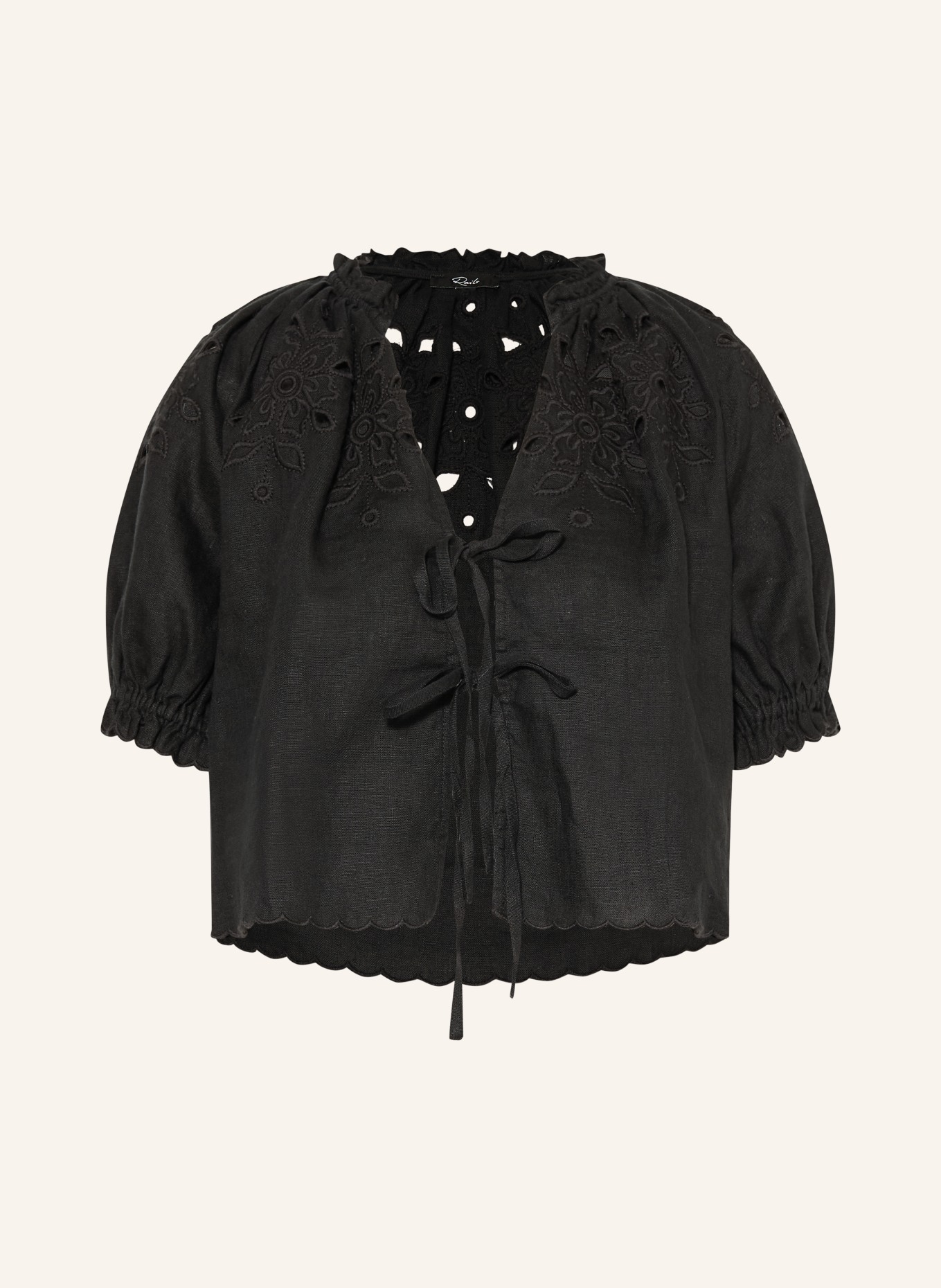 Rails Bluzka LIZBETH z ażurową koronką: CZARNY