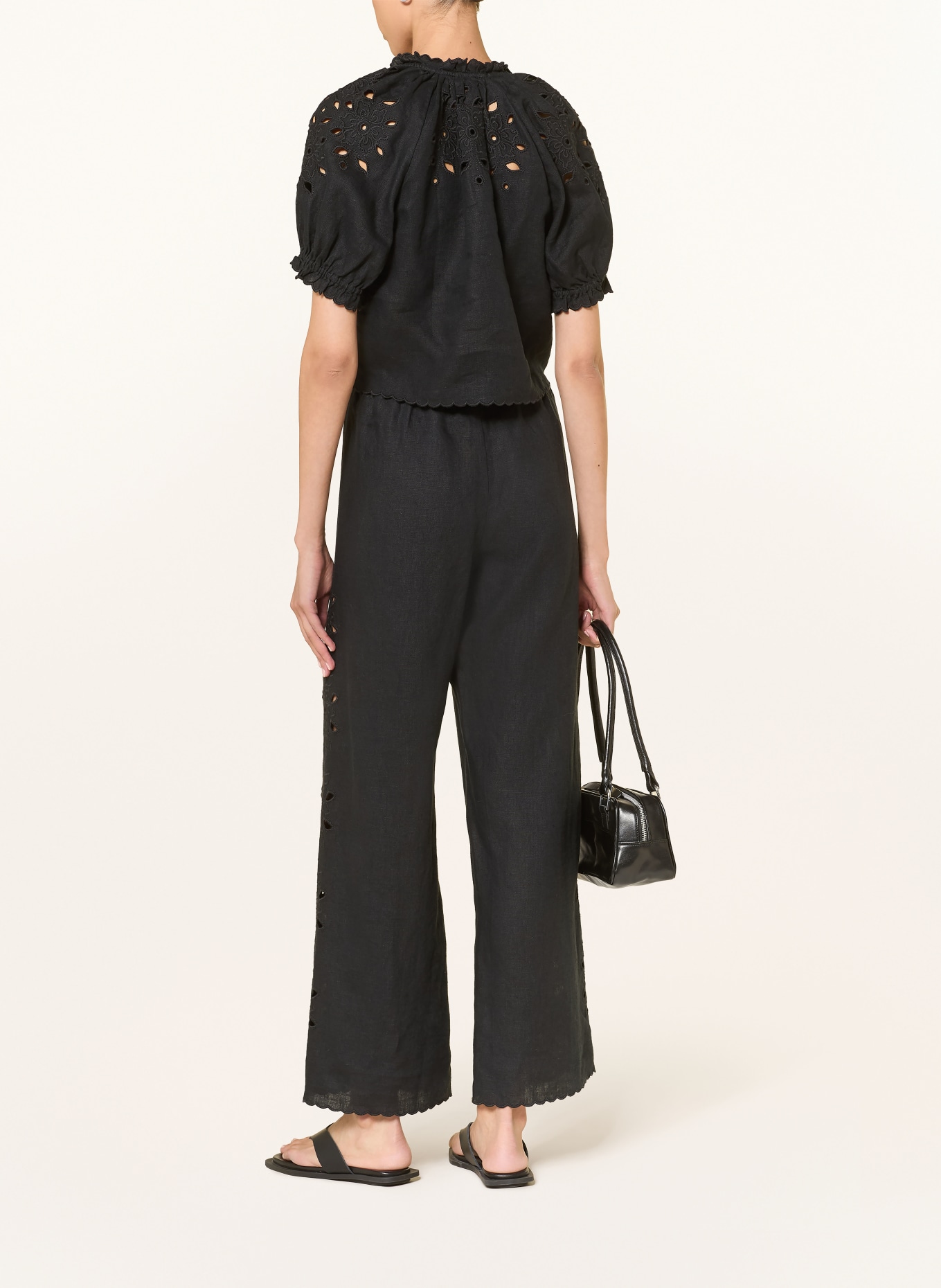 Rails Bluzka LIZBETH z ażurową koronką: CZARNY