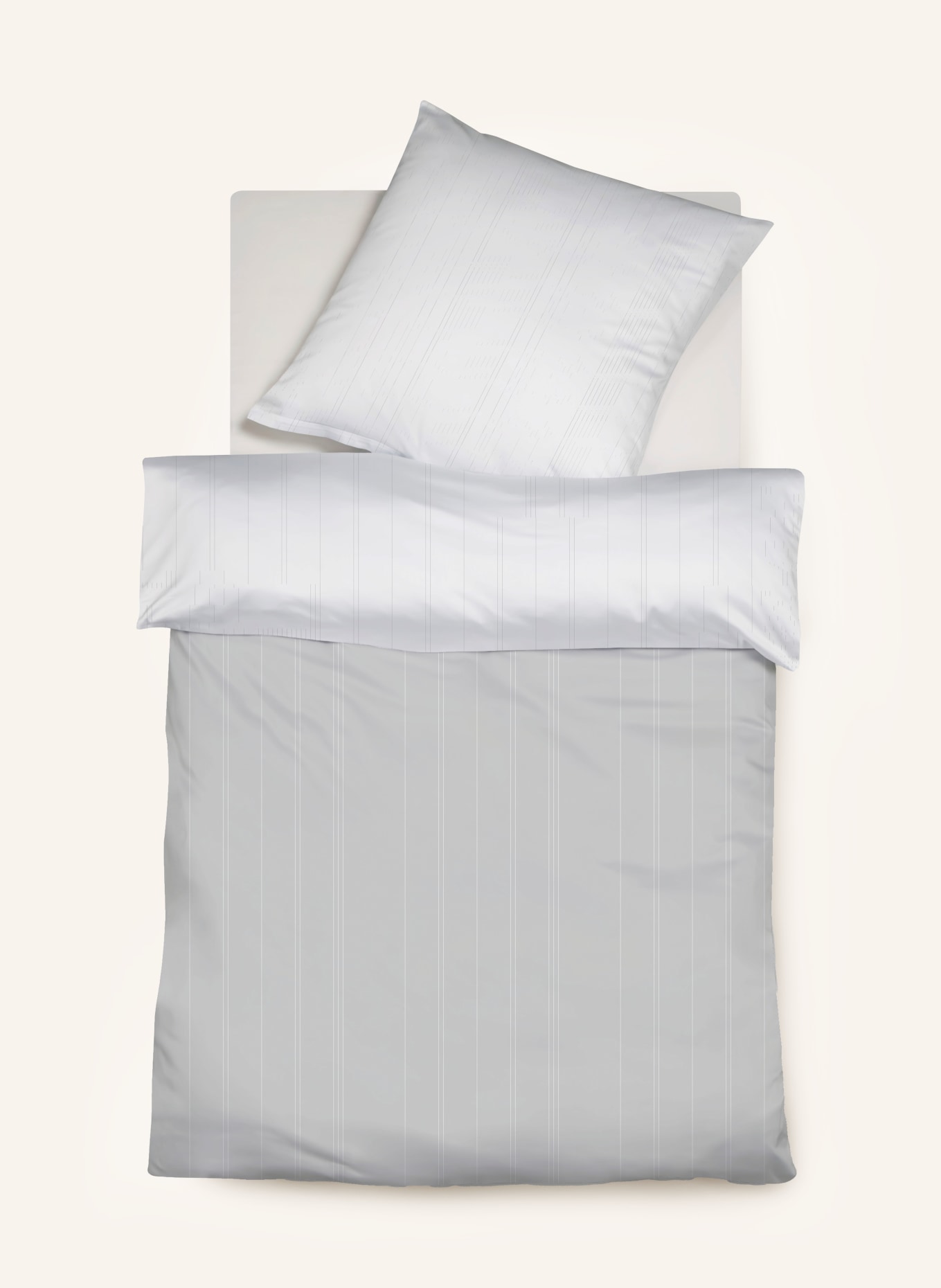 fleuresse Bettwäsche SAINT TROPEZ zum Wenden: GRAU / WEISS