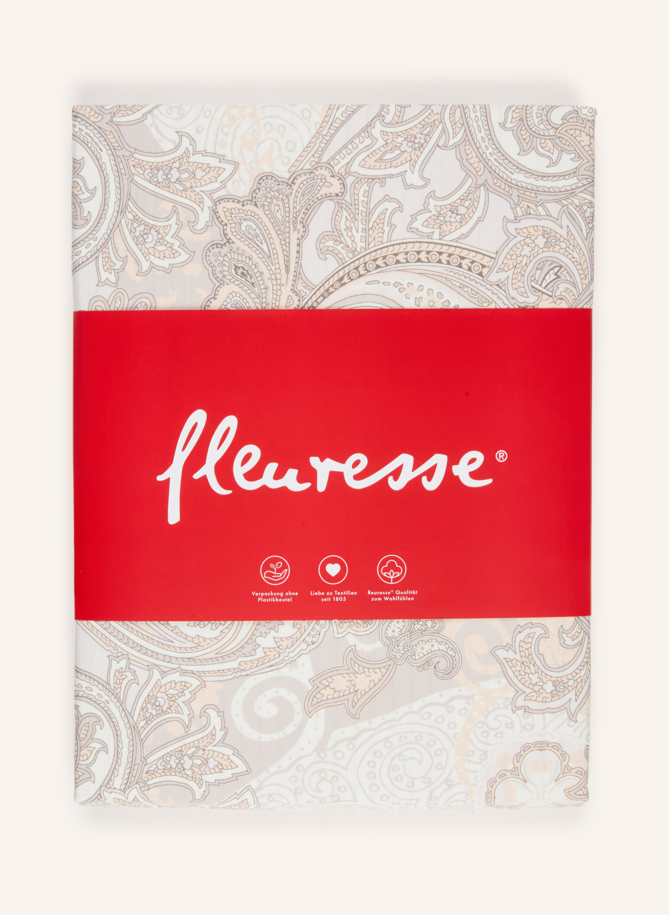 fleuresse Parure de lit SAINT TROPEZ réversible: CRÈME / BEIGE / TAUPE