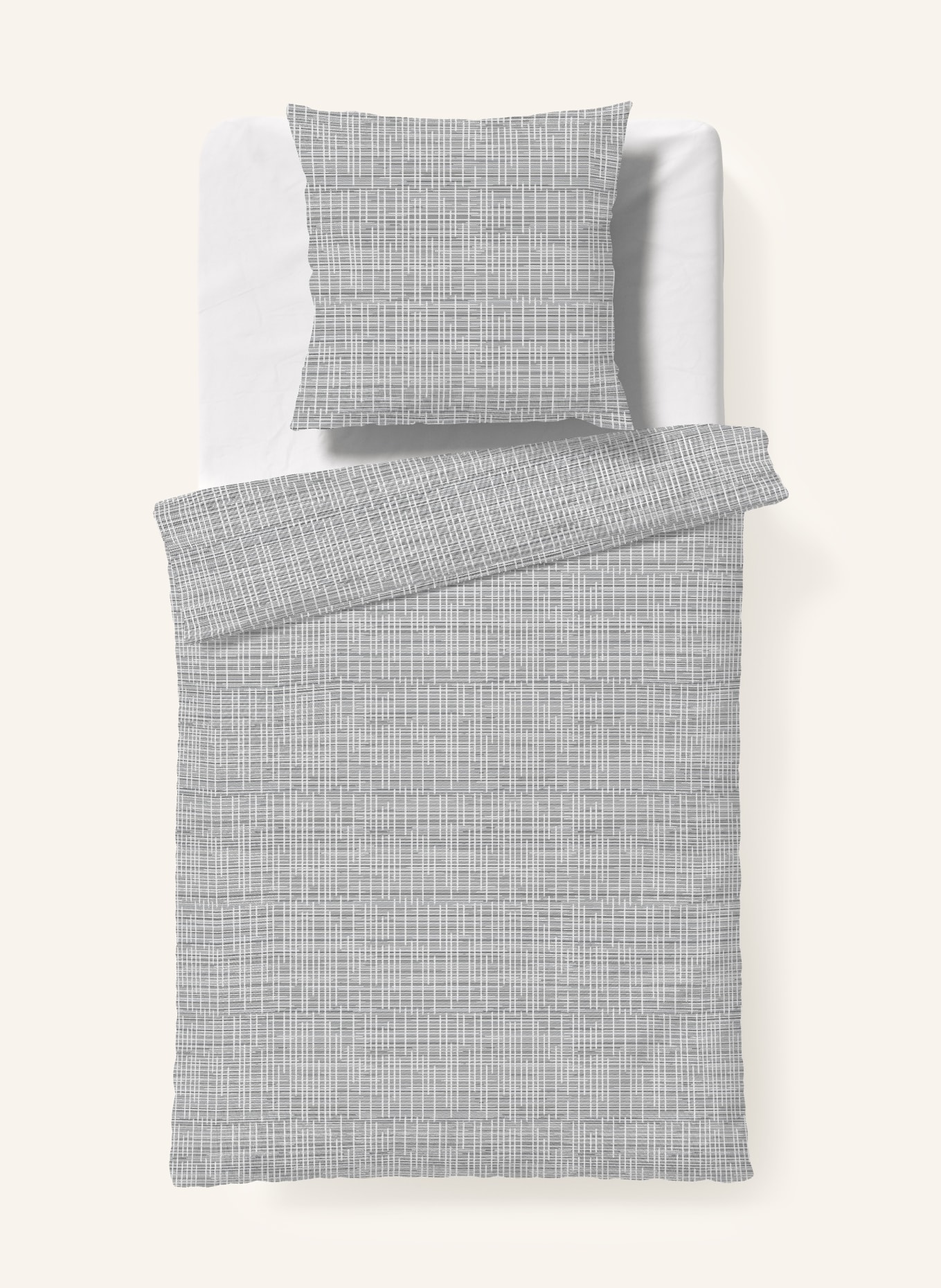 fleuresse Bettwäsche BLACK PREMIUM DAMAST: GRAU / TAUPE / DUNKELGRAU