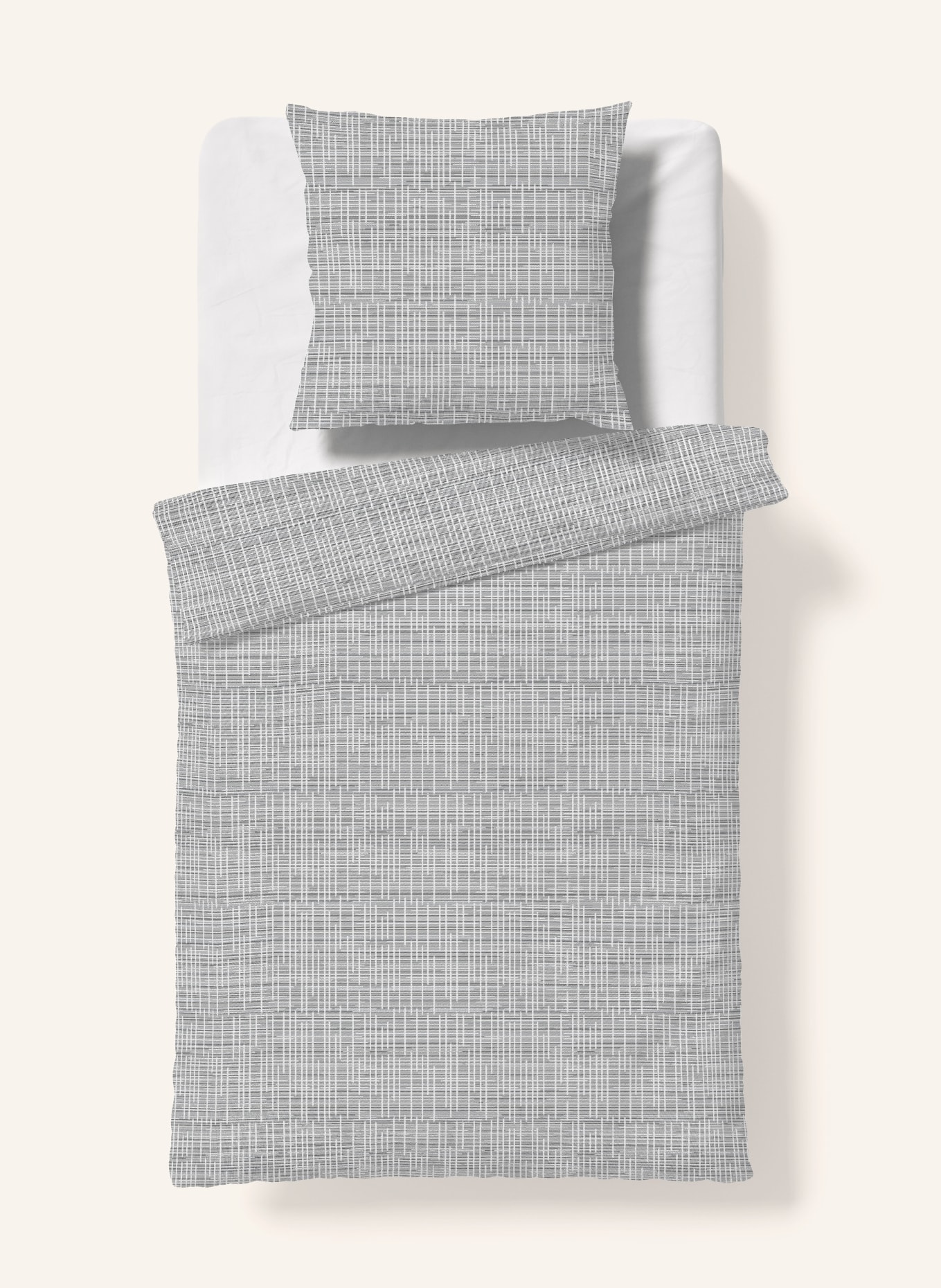 fleuresse Bettwäsche BLACK PREMIUM DAMAST: GRAU / TAUPE / DUNKELGRAU