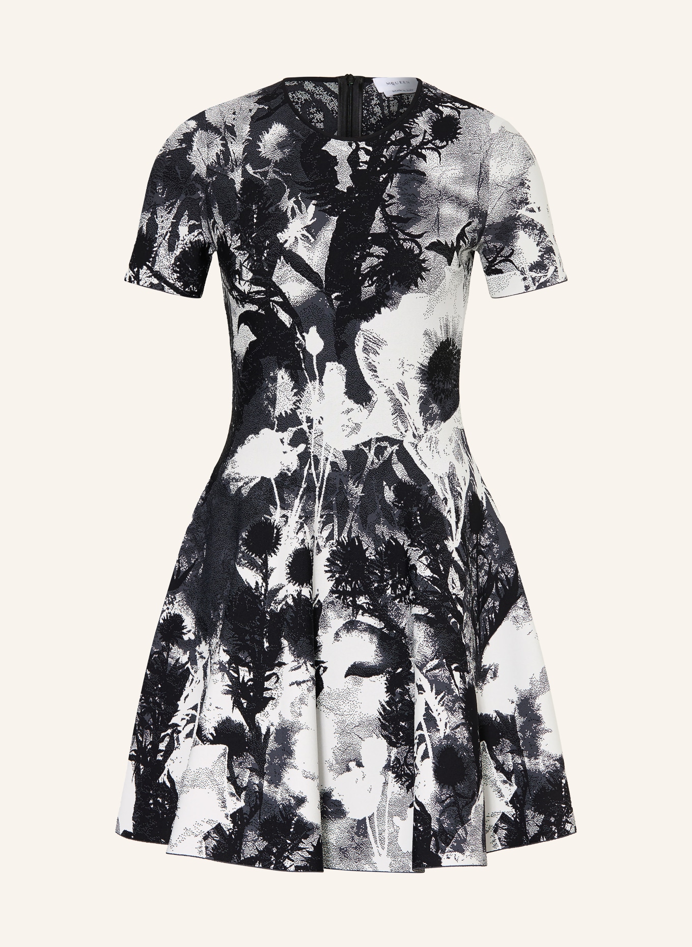 McQUEEN Cocktailkleid: SCHWARZ / WEISS