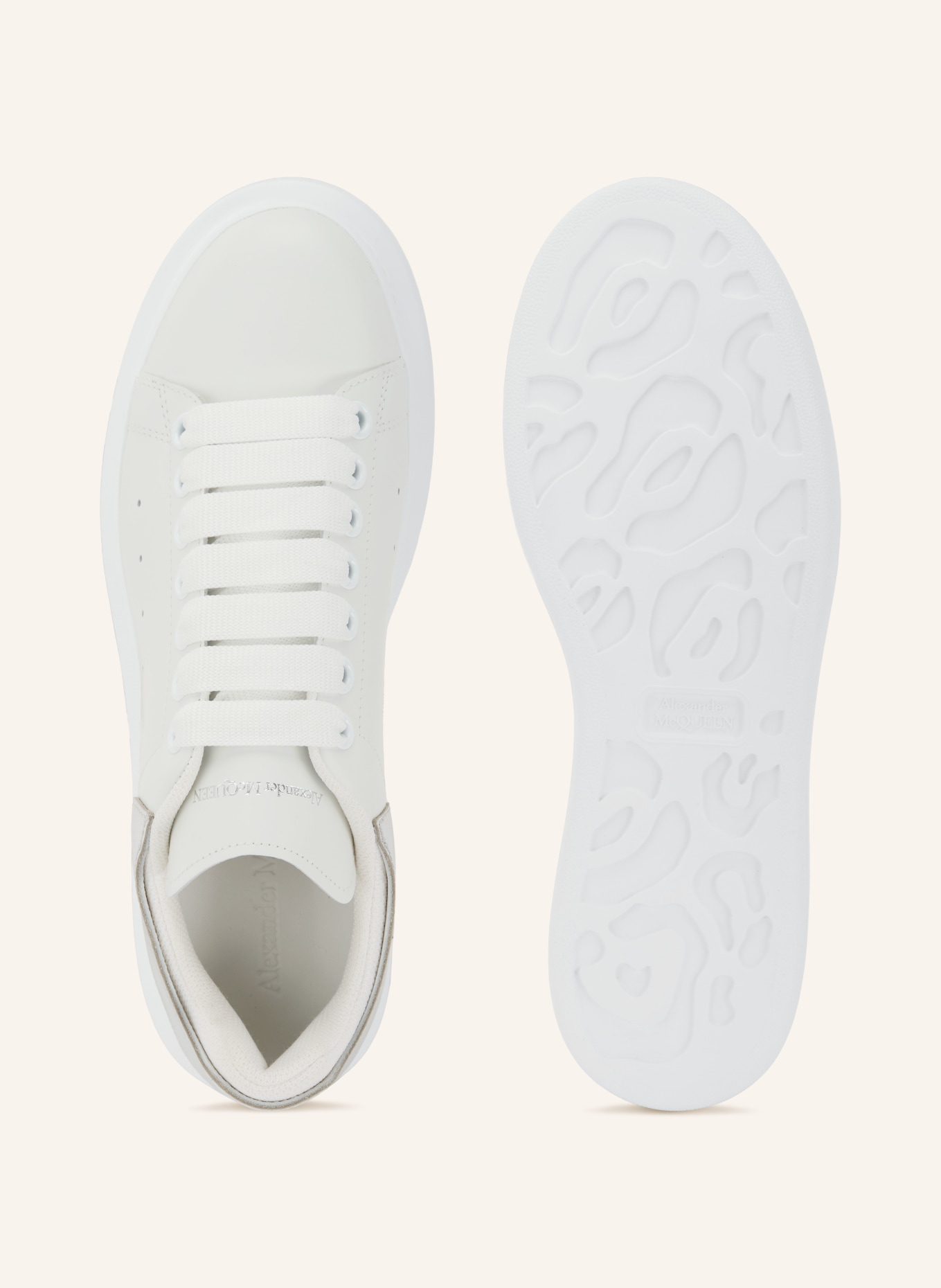 McQUEEN sneaker: WHITE / SILVER