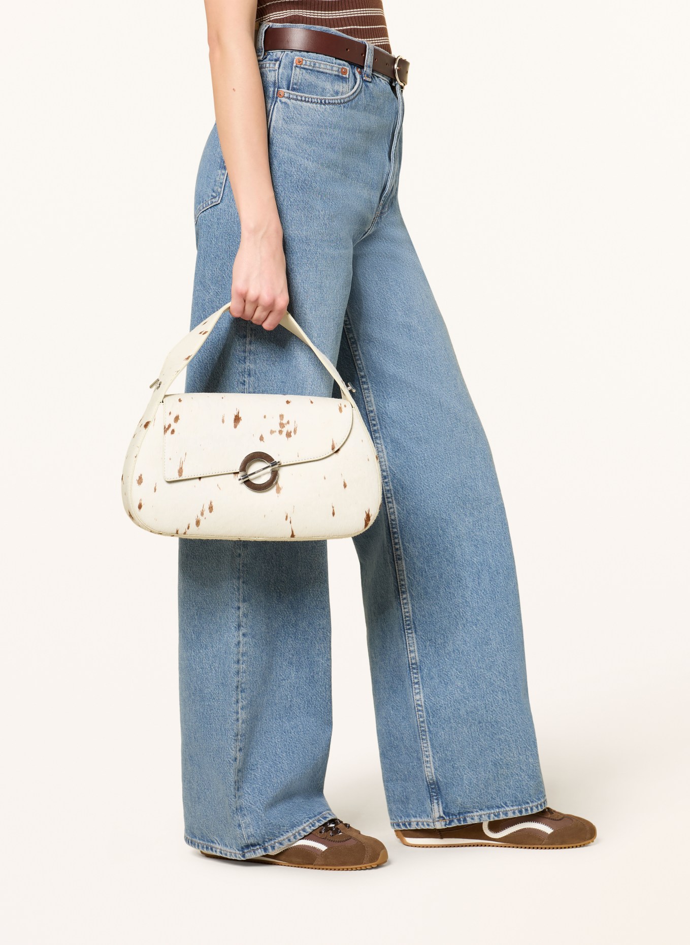 SAMSØE  SAMSØE SAHERO Shoulder Bag: CREAM / BROWN