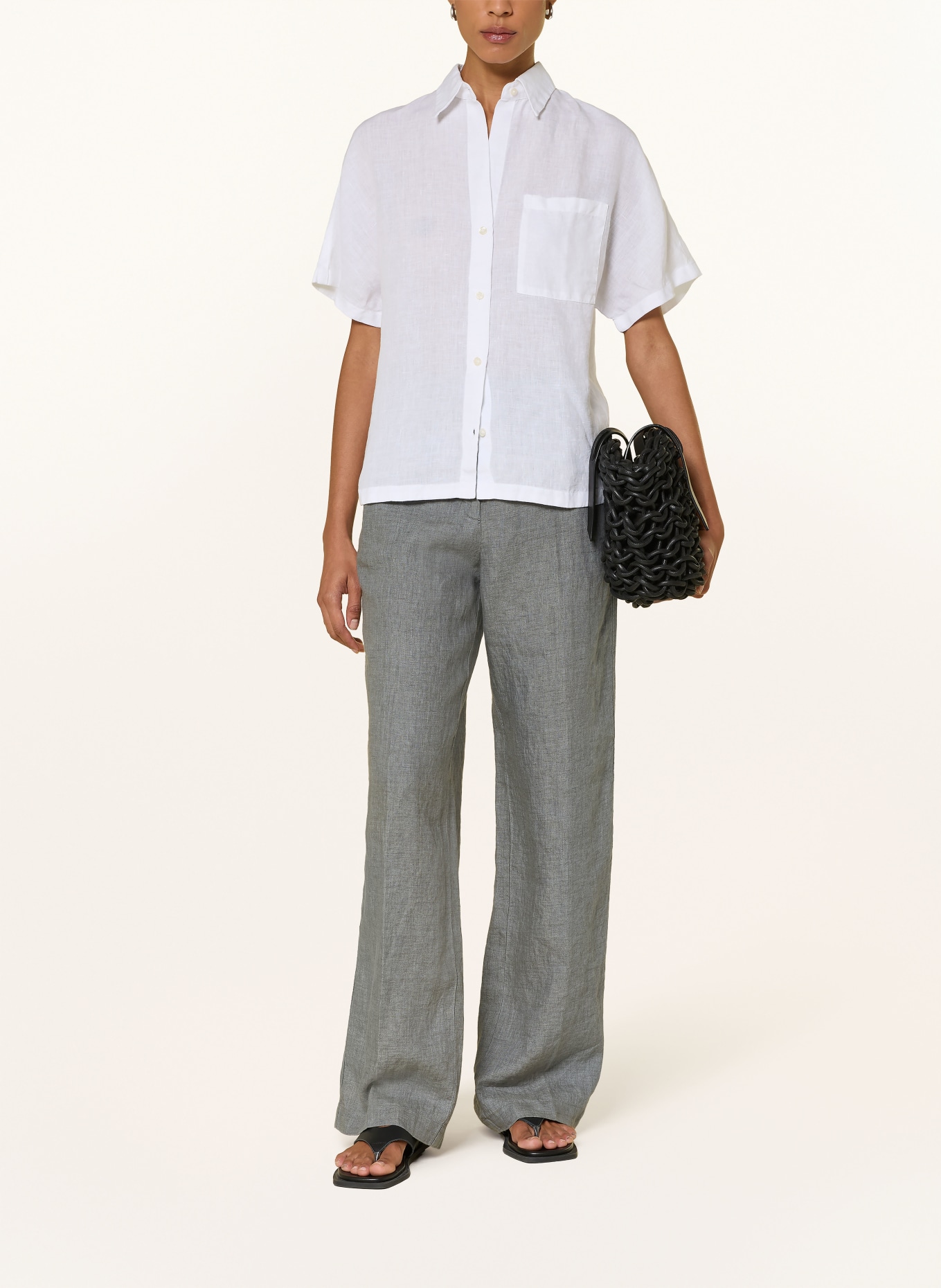 Marc O'Polo Hemdbluse aus Leinen: WEISS