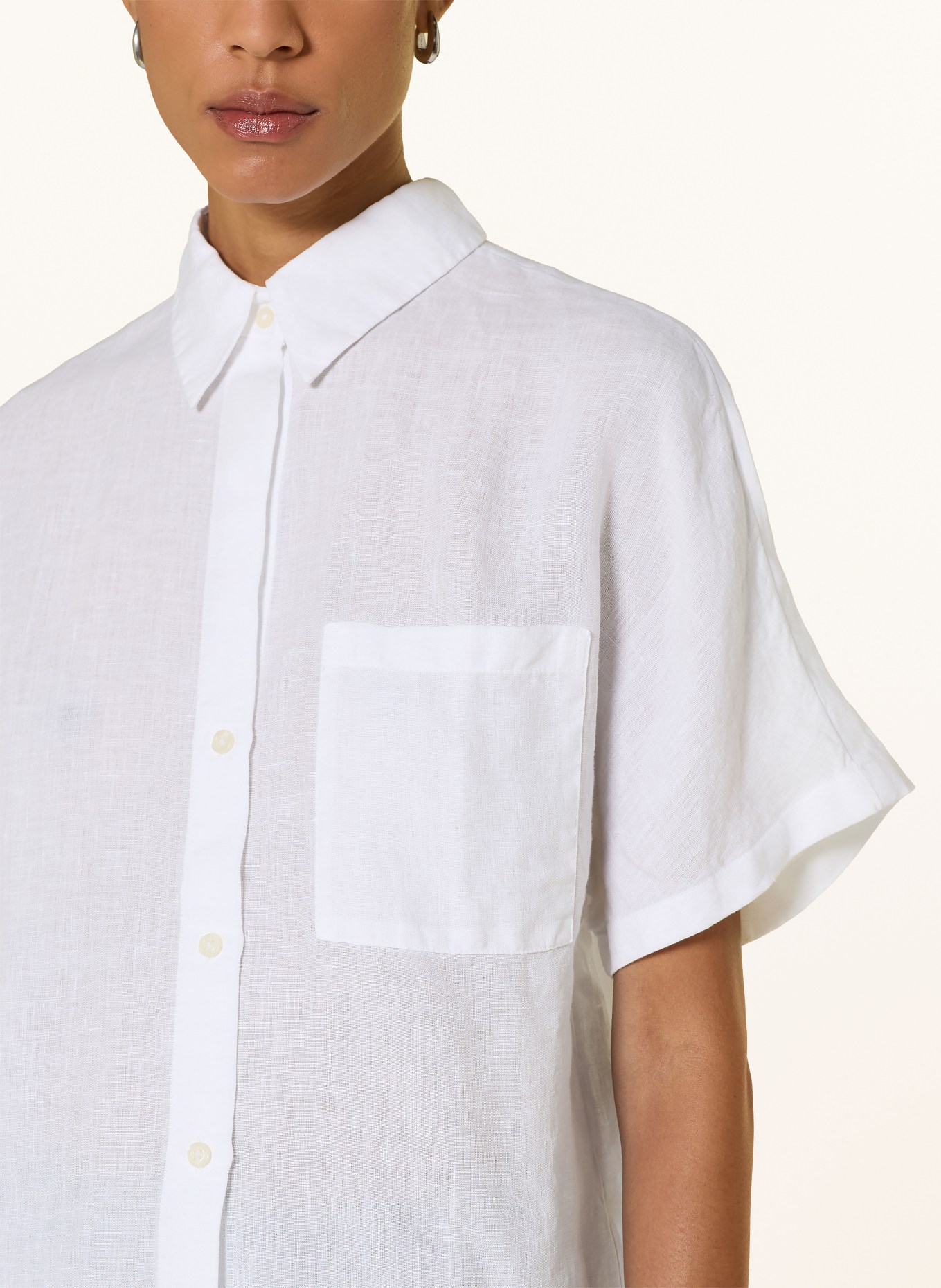 Marc O'Polo Hemdbluse aus Leinen: WEISS