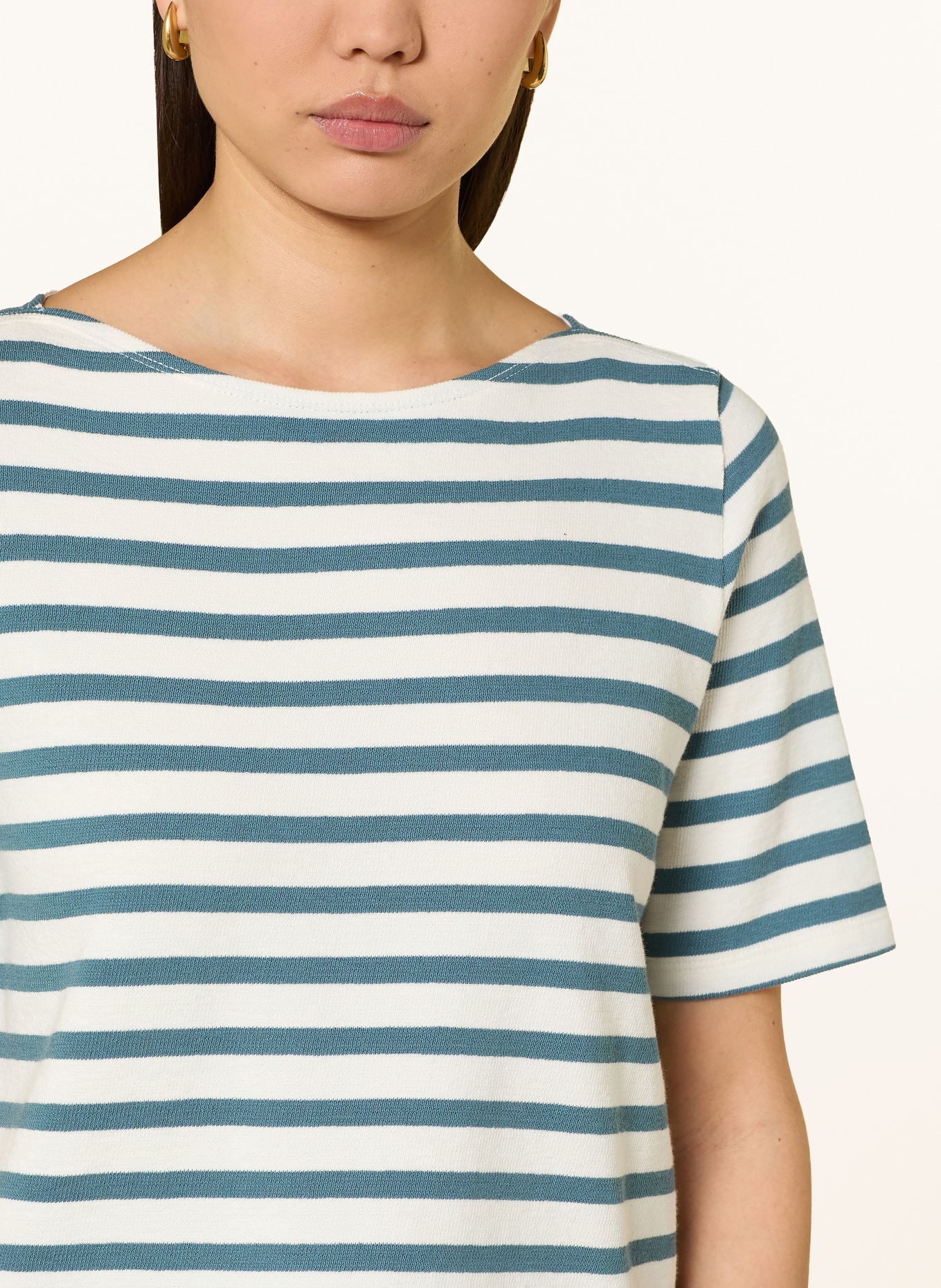 Marc O'Polo T-Shirt: WEISS / BLAU