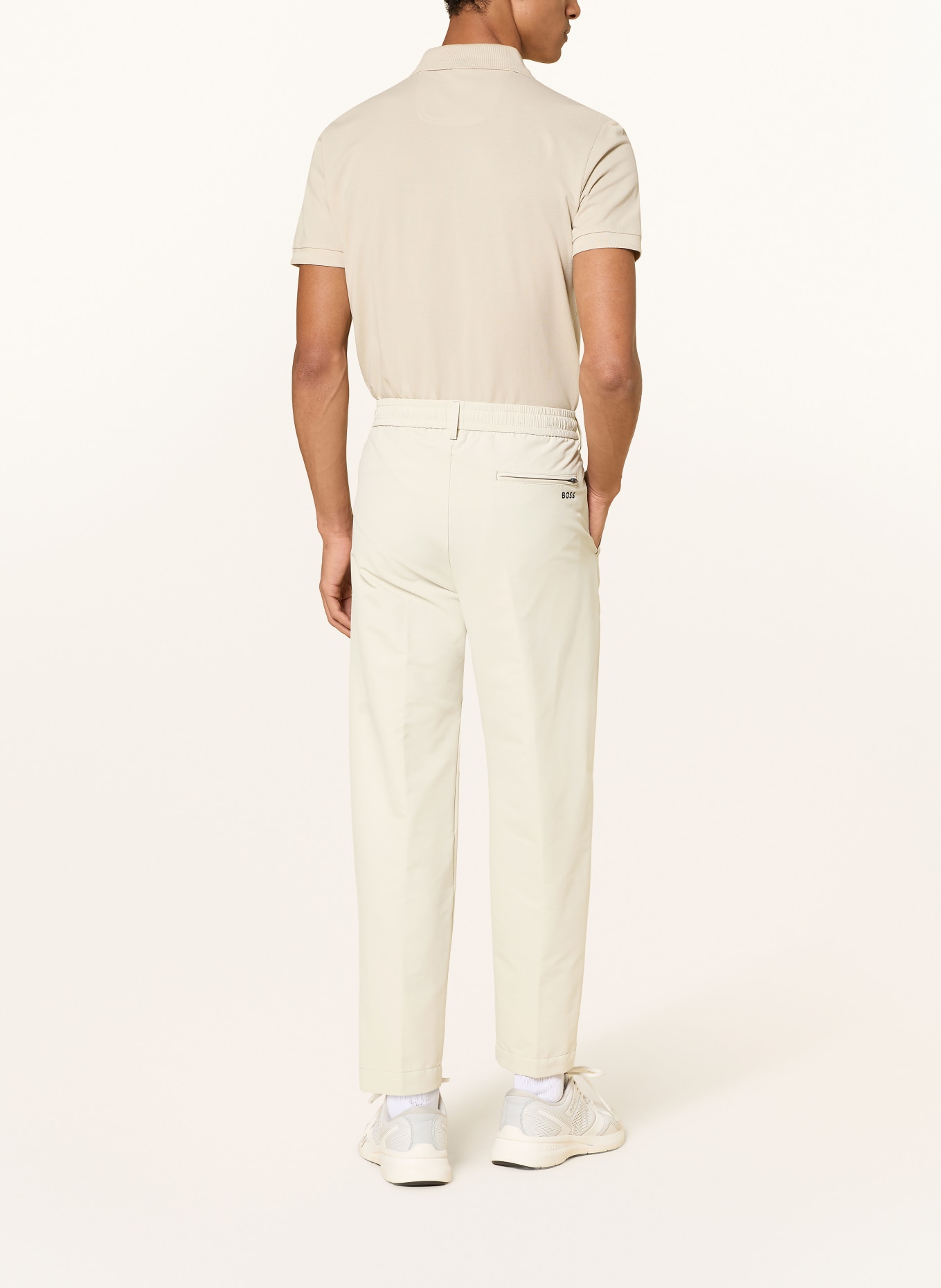 BOSS Spodnie golfowe CONVERT PL NETWOR: KREMOWY