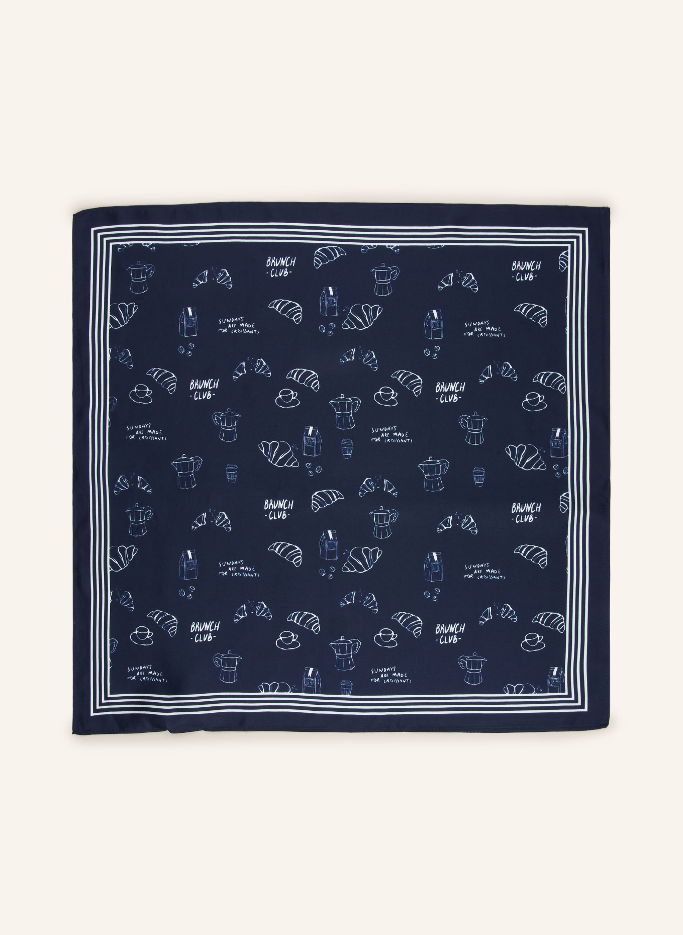 darling harbour Silk scarf: NAVY