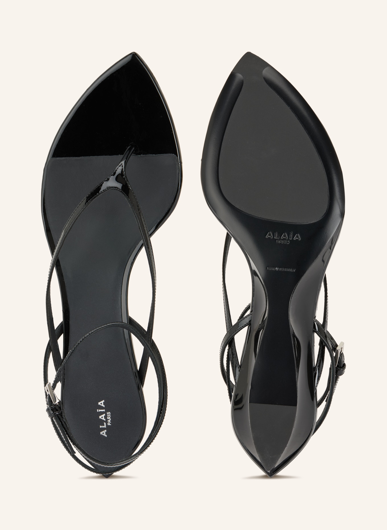 ALAÏA Zehentrenner: SCHWARZ