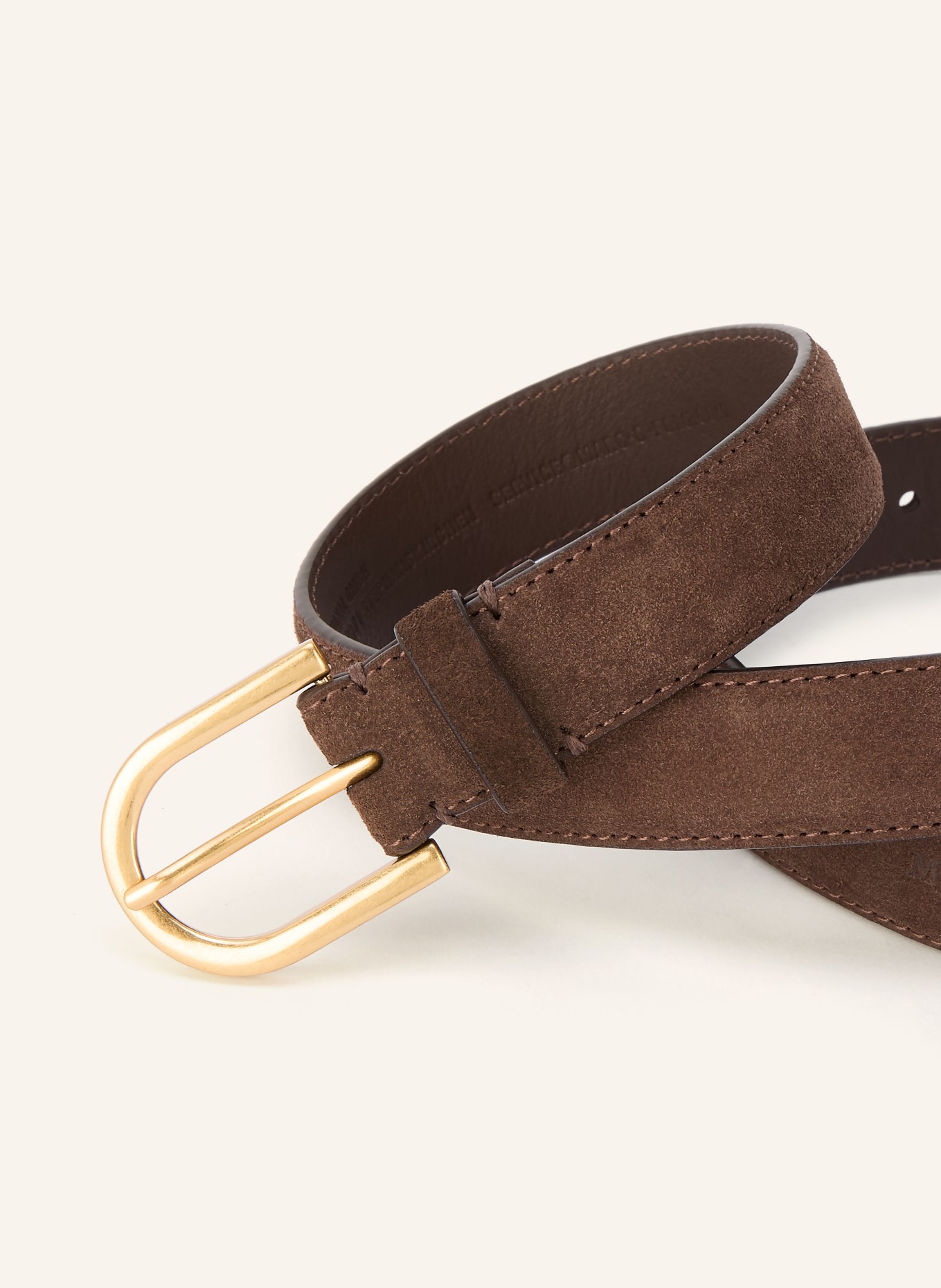 Marc O'Polo Ledergürtel: BRAUN / GOLD