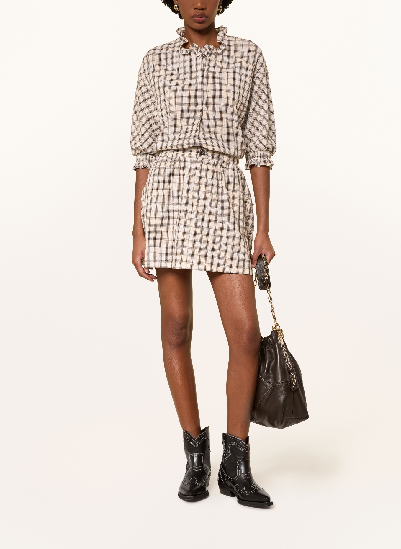 BAUM UND PFERDGARTEN Rock SHEALA: CREME / DUNKELBRAUN / SCHWARZ