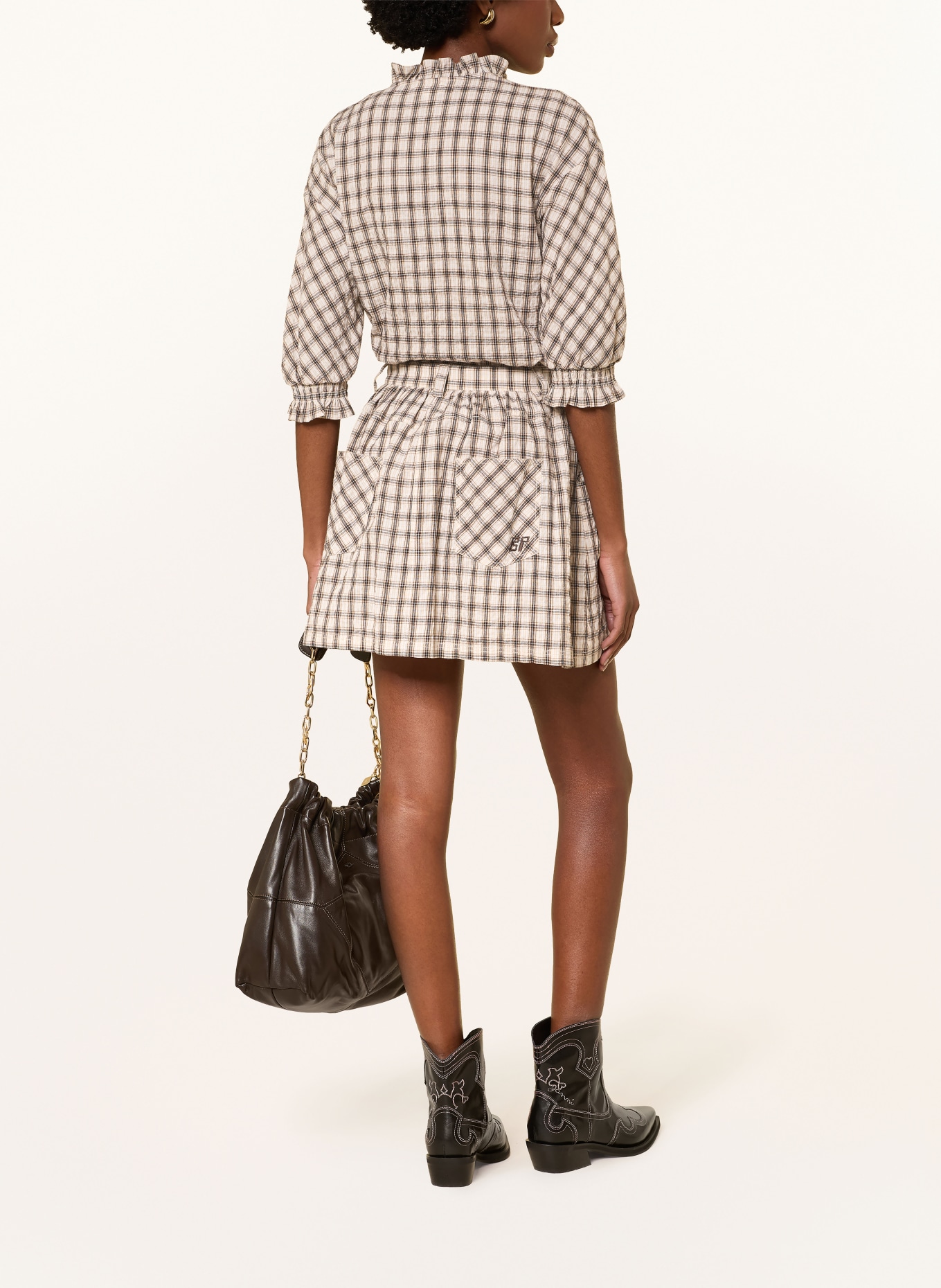 BAUM UND PFERDGARTEN Rock SHEALA: CREME / DUNKELBRAUN / SCHWARZ