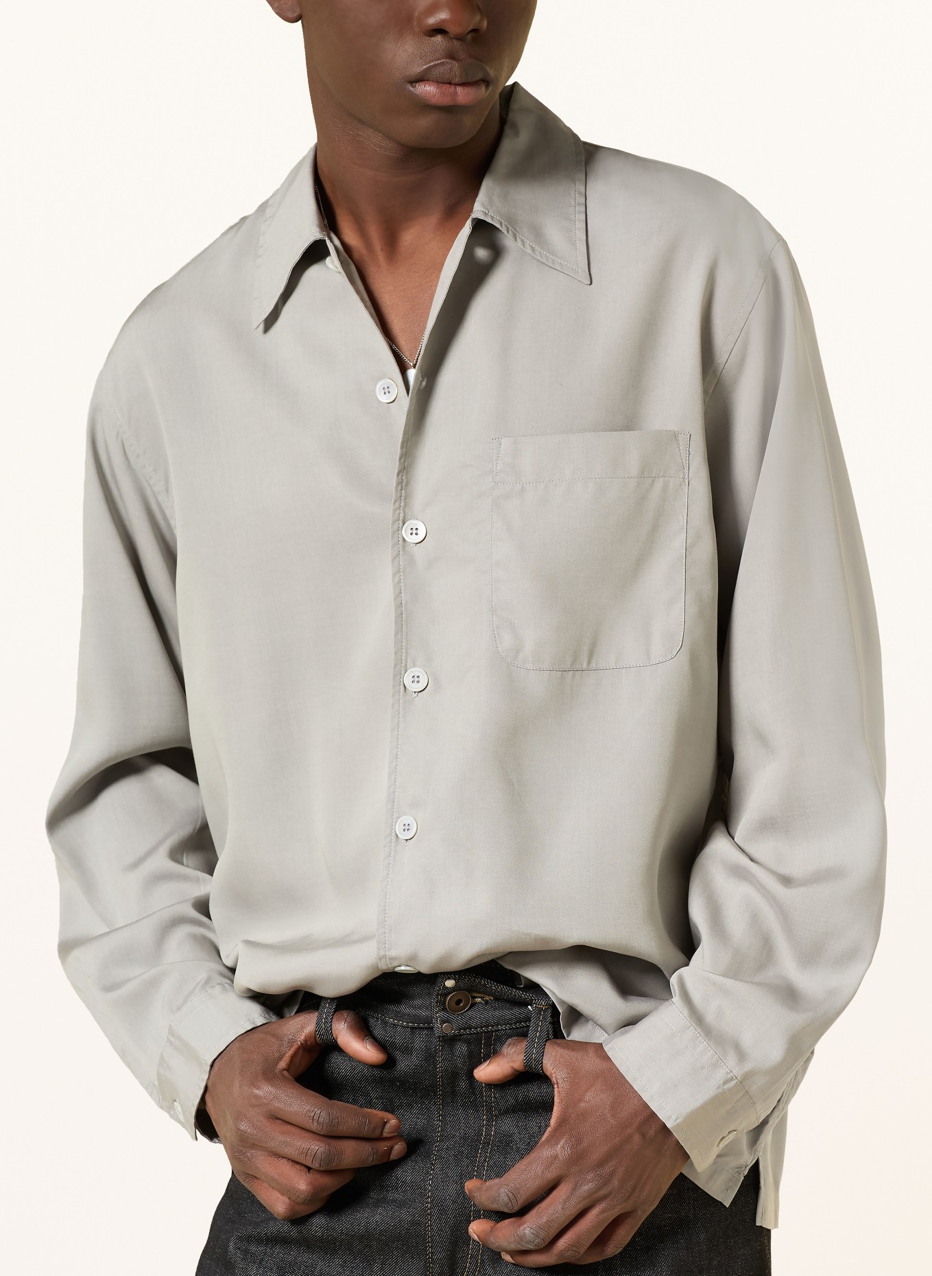 OUR LEGACY Hemd EVERY SHIRT Comfort Fit: GRAU