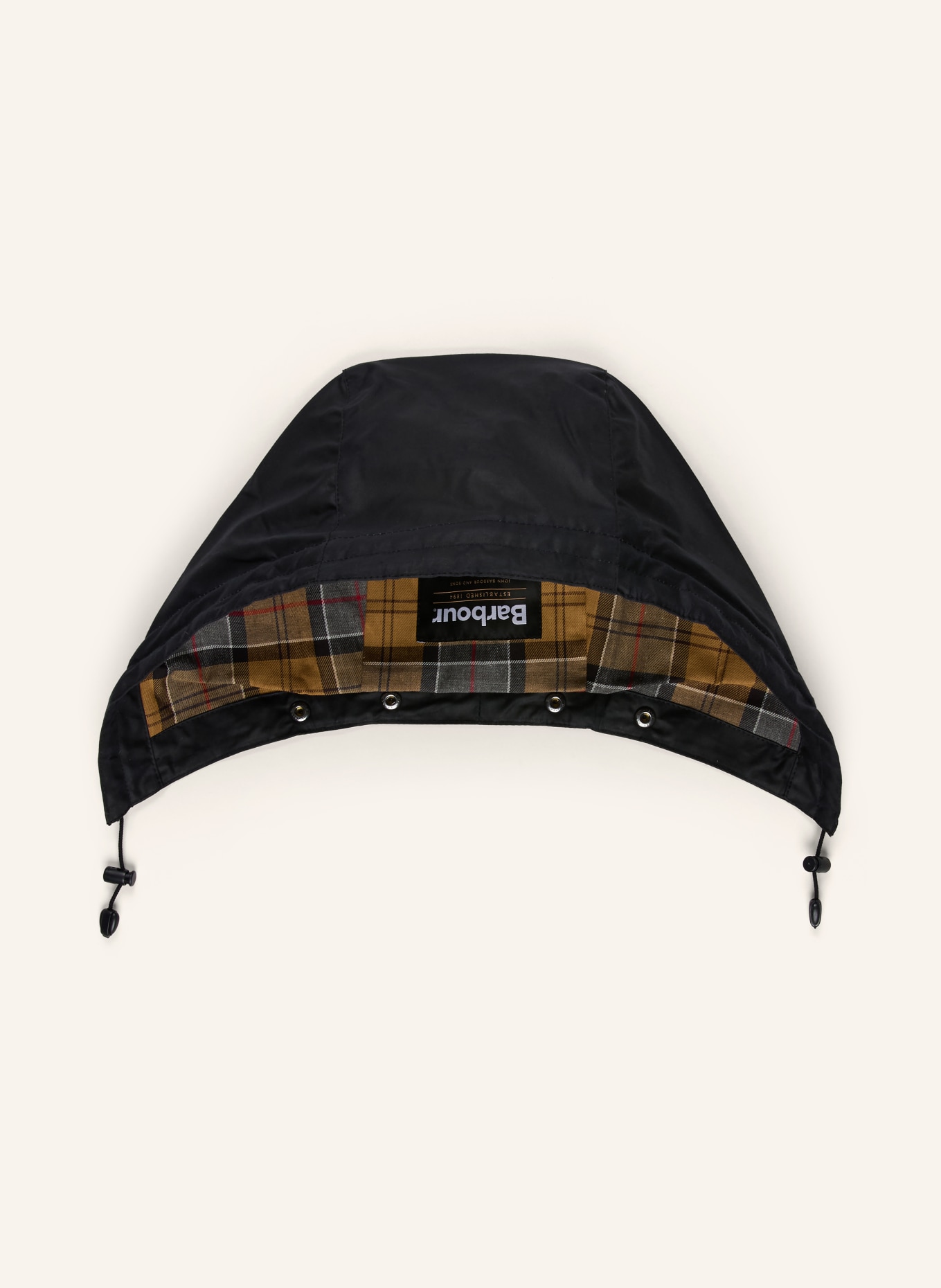 Barbour Capuchoninzetstuk WAX COTTON: DONKERBLAUW