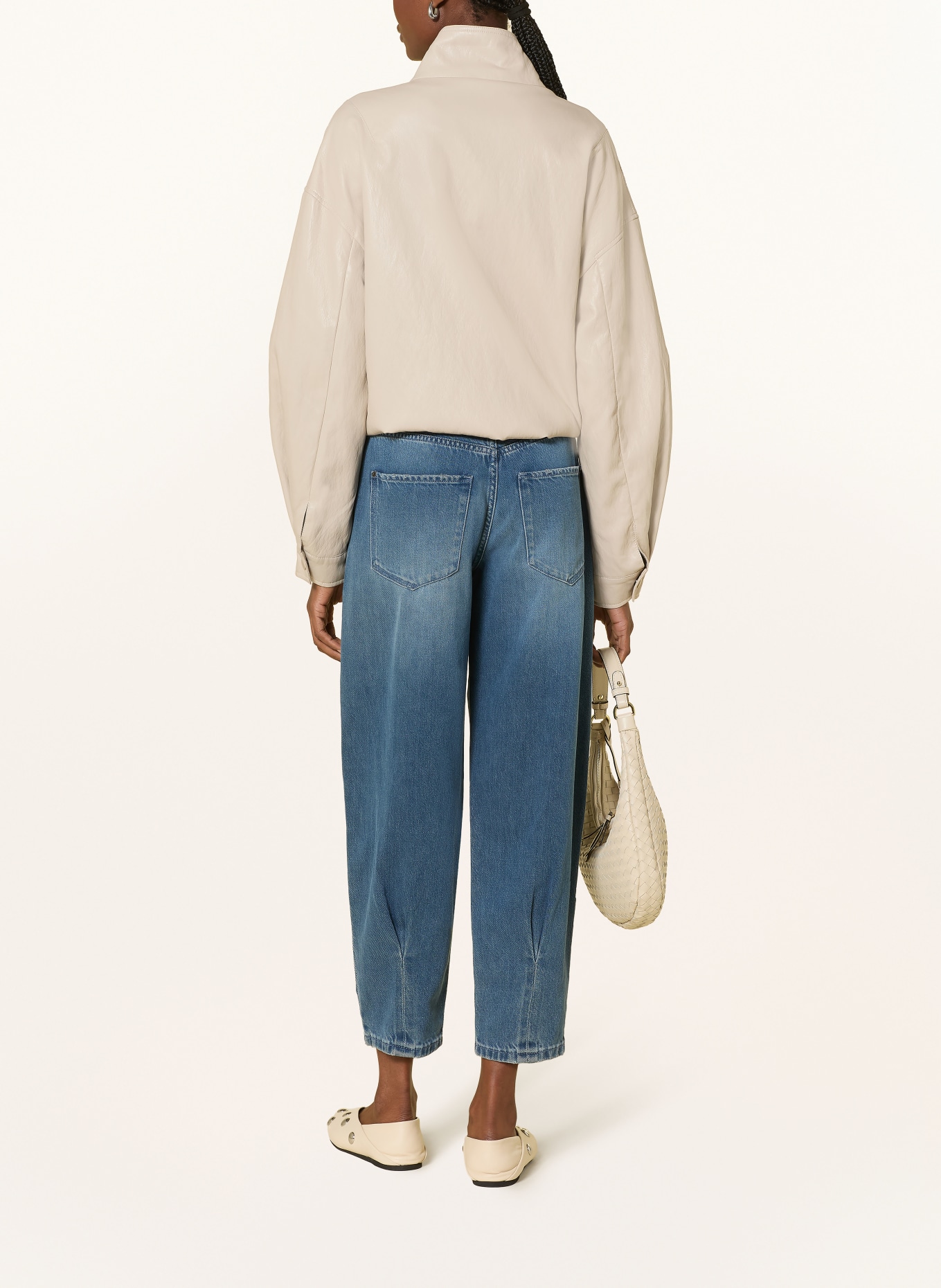 PNTS Cropped Jeans THE O SHAPE: 15 MITTELBLAU