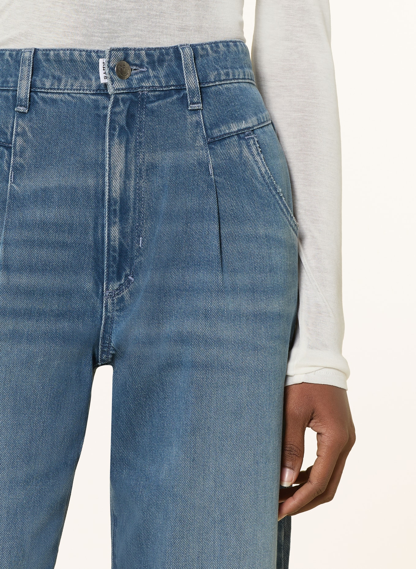 PNTS Cropped Jeans THE O SHAPE: 15 MITTELBLAU