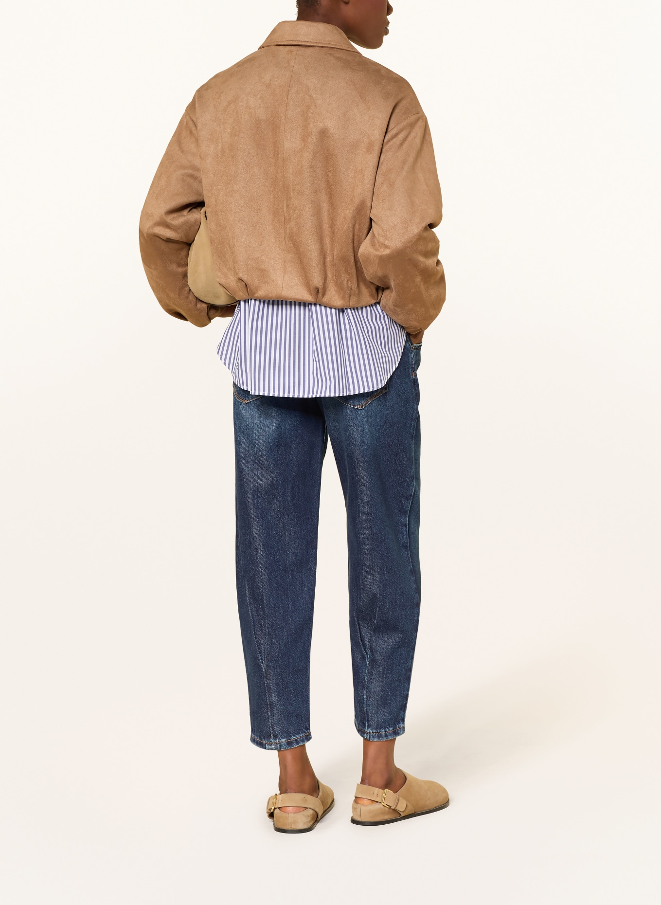 PNTS Cropped Jeans THE O SHAPE: 23 DUNKELBLAU