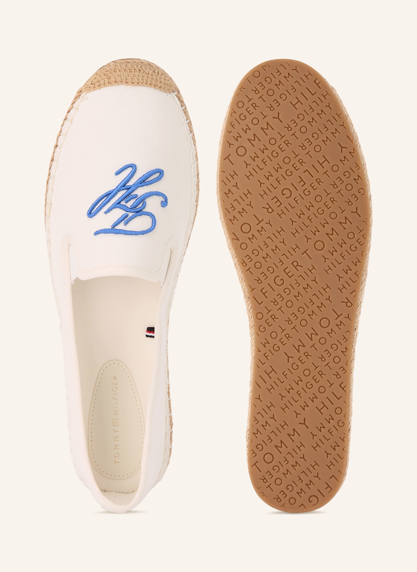 TOMMY HILFIGER Espadrilles: ECRU / BLAU