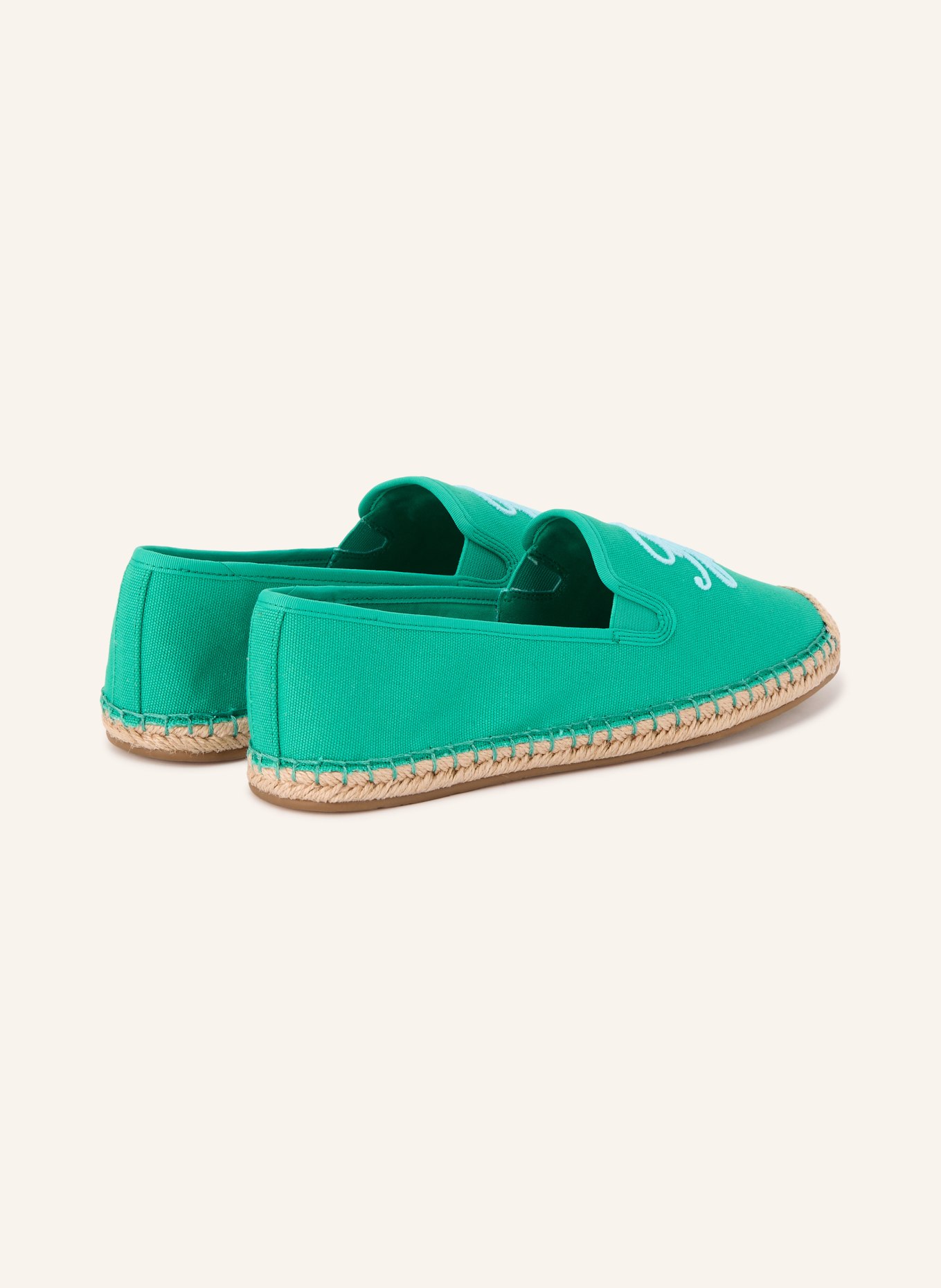 TOMMY HILFIGER Espadrilles: GRÜN / HELLBLAU
