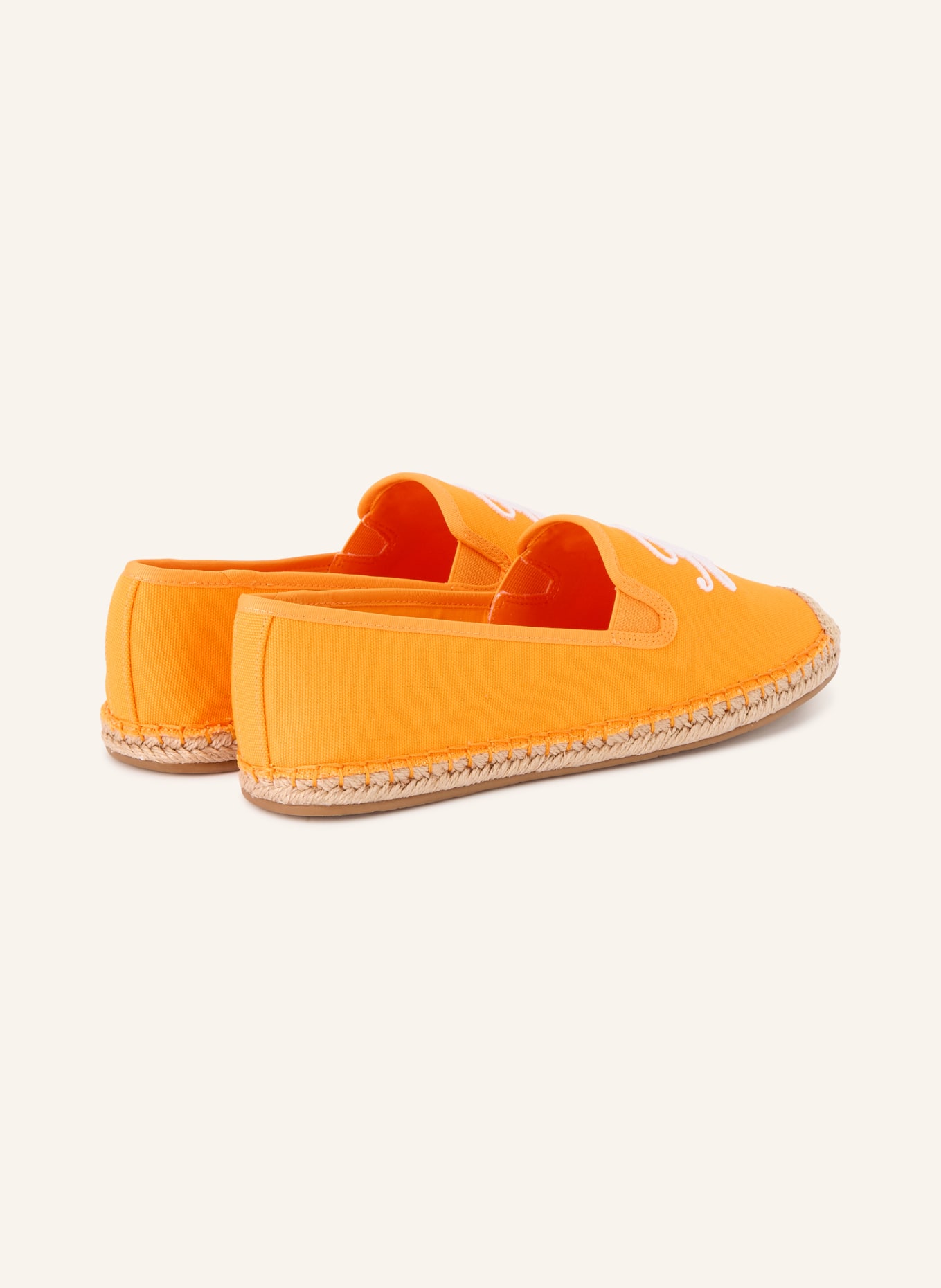 TOMMY HILFIGER Espadrilles: ORANGE / WEISS
