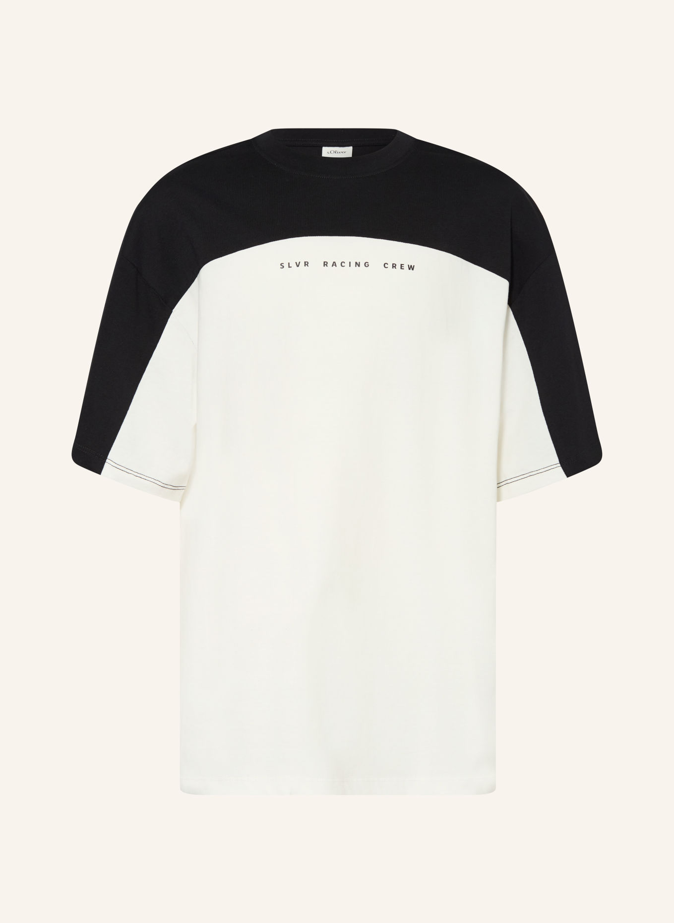 s.Oliver RED T-Shirt: WEISS / SCHWARZ
