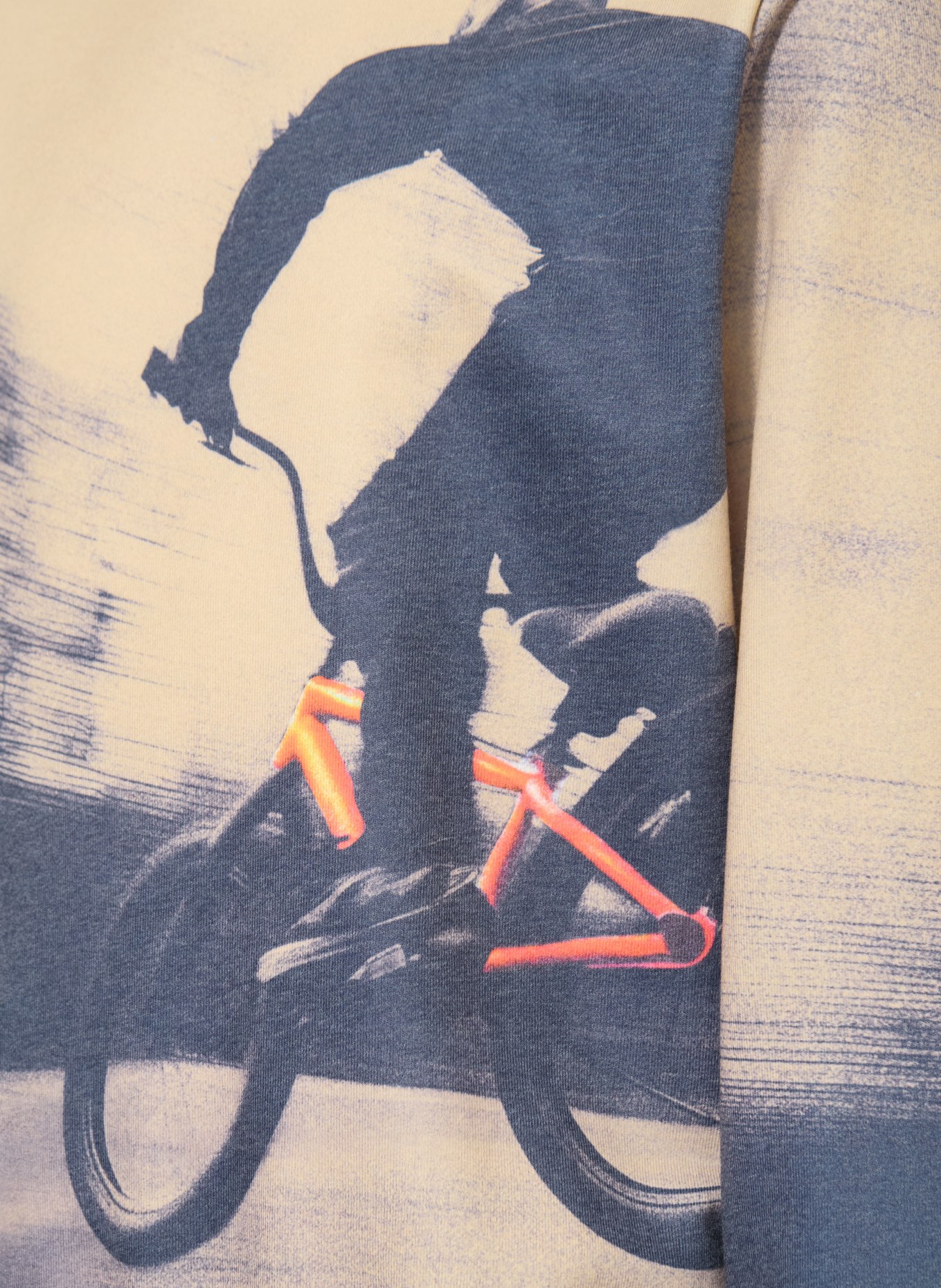 s.Oliver RED Sweatshirt: BEIGE / DUNKELGRAU / ORANGE