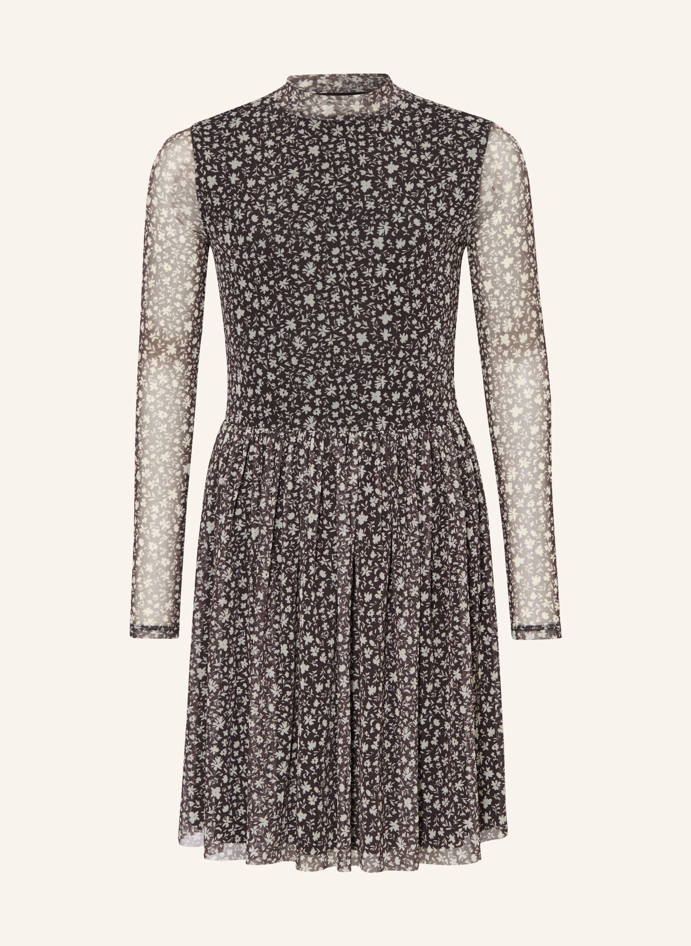 s.Oliver RED Mesh-Kleid: SCHWARZ / WEISS
