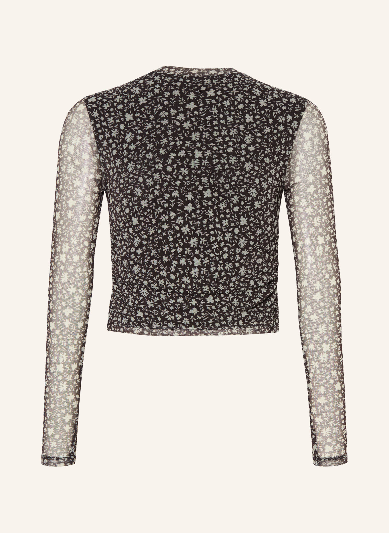 s.Oliver RED Longsleeve aus Mesh: SCHWARZ / WEISS