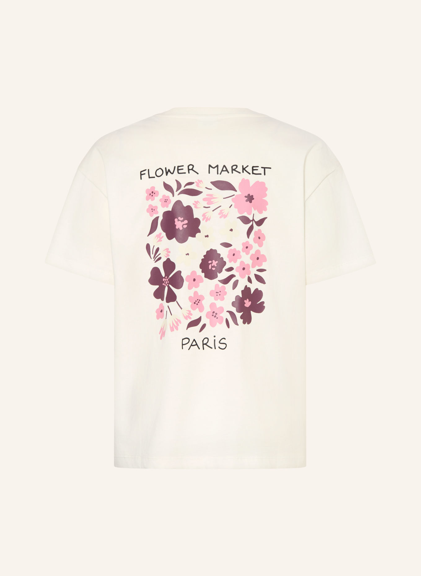 s.Oliver RED T-Shirt: ECRU / ALTROSA / DUNKELLILA