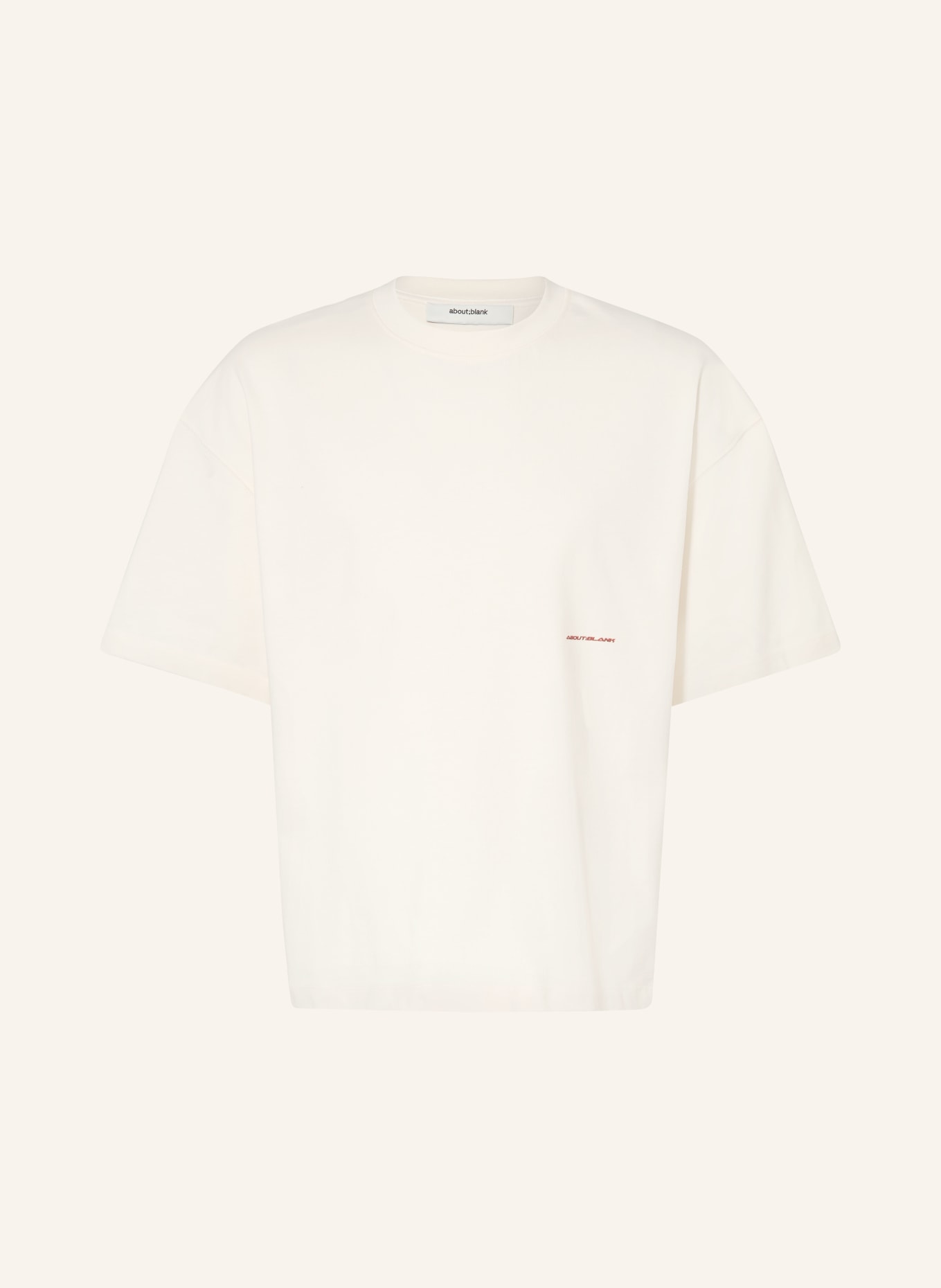 about:blank Oversized tričko: KRÉMOVÁ / TMAVĚ ČERVENÁ