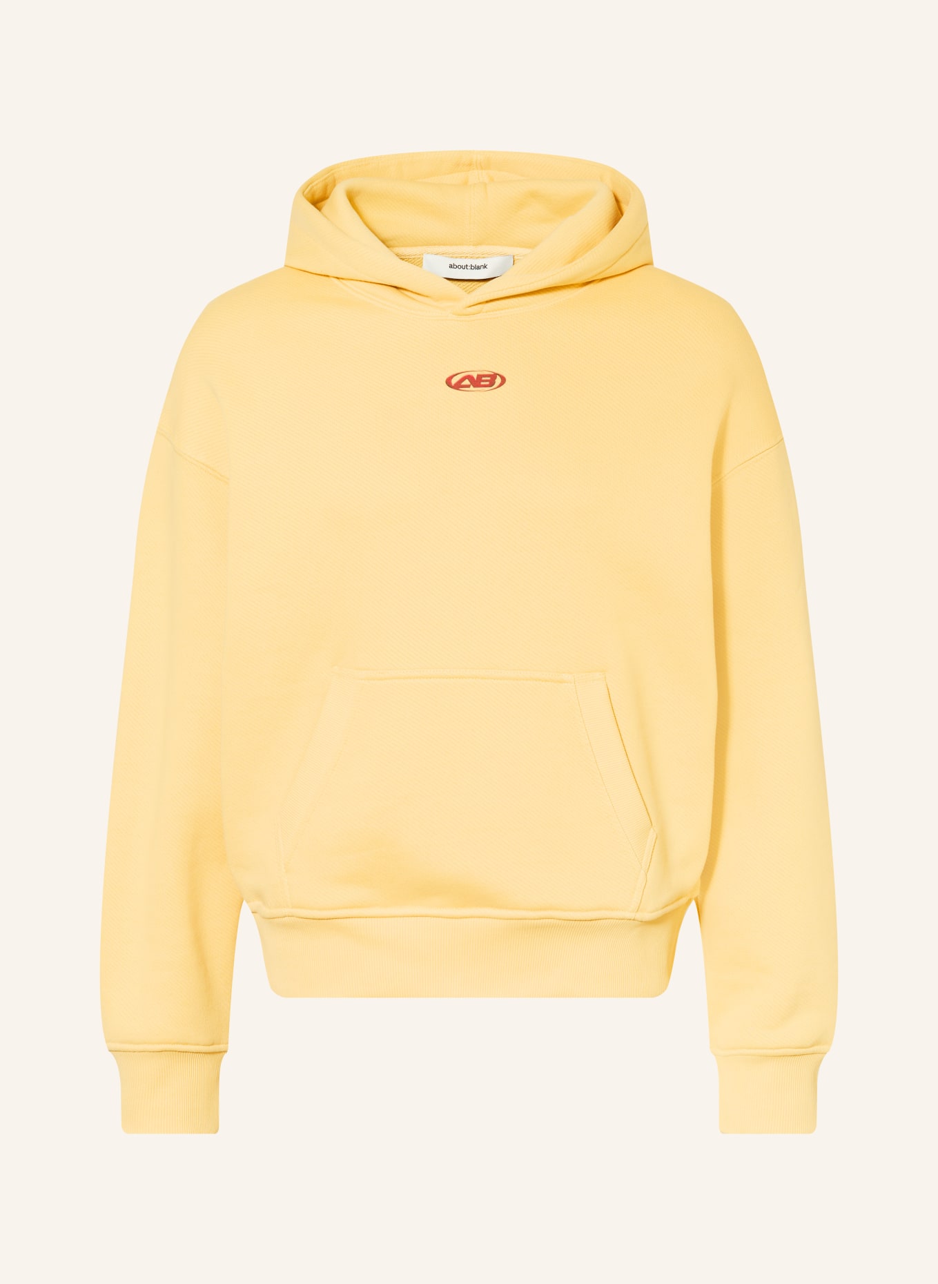 about:blank Oversized hoodie: YELLOW / DARK RED