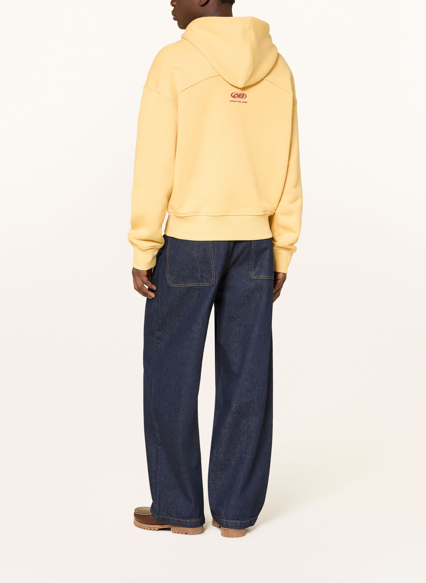 about:blank Oversized hoodie: YELLOW / DARK RED