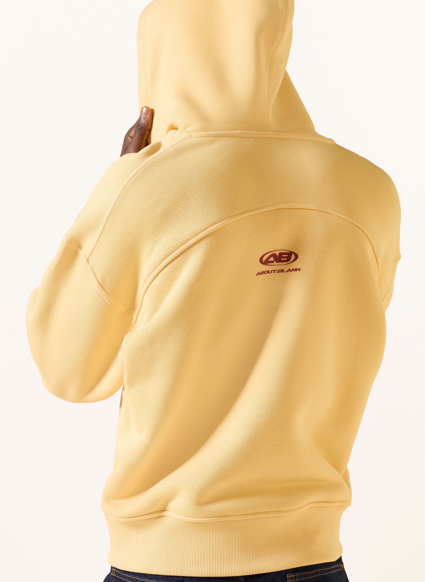 about:blank Oversized hoodie: YELLOW / DARK RED