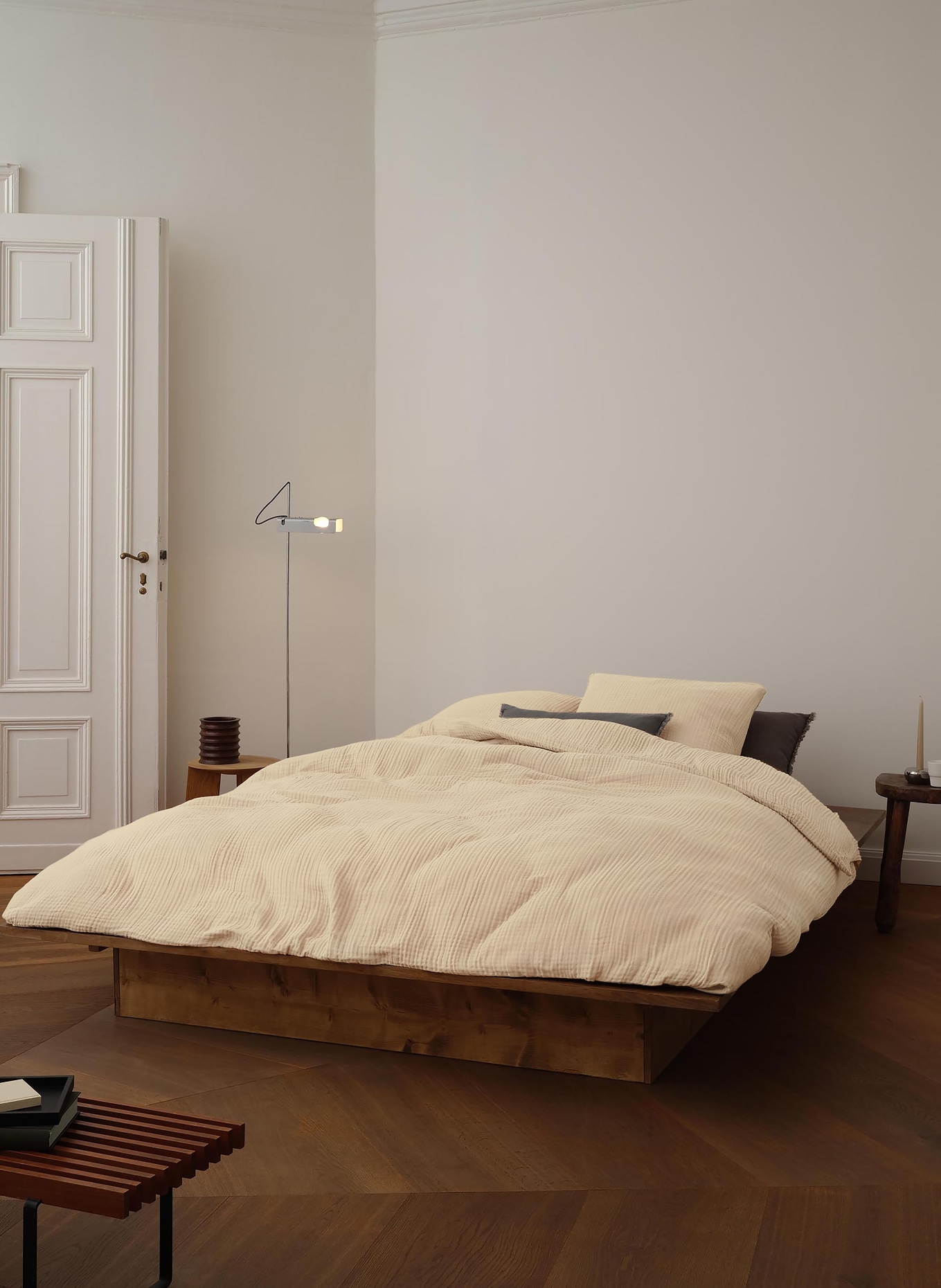 Marc O'Polo Linge de lit THORE: BEIGE