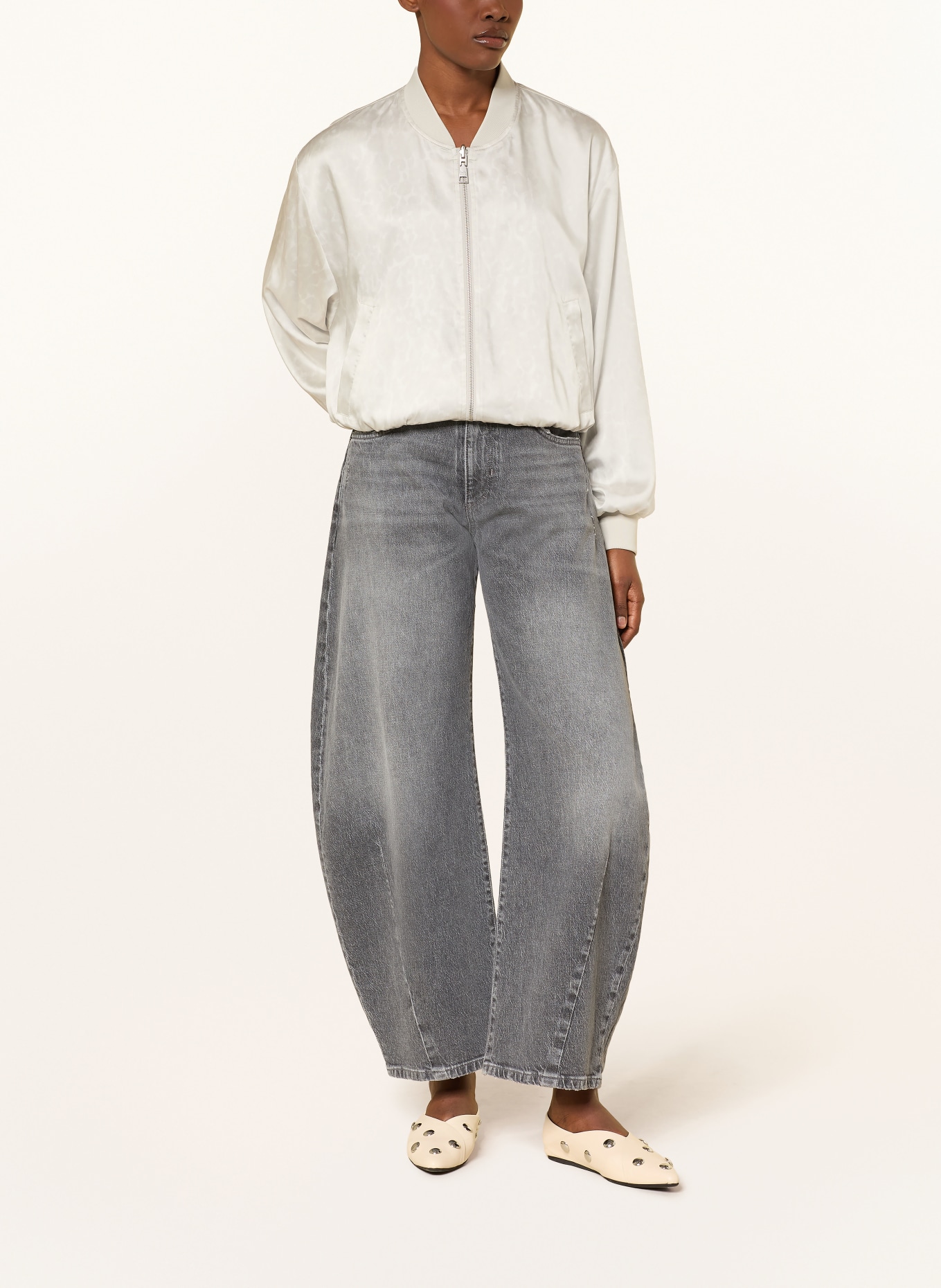 PNTS Barrel Jeans THE O SHAPE: 07 MITTELGRAU