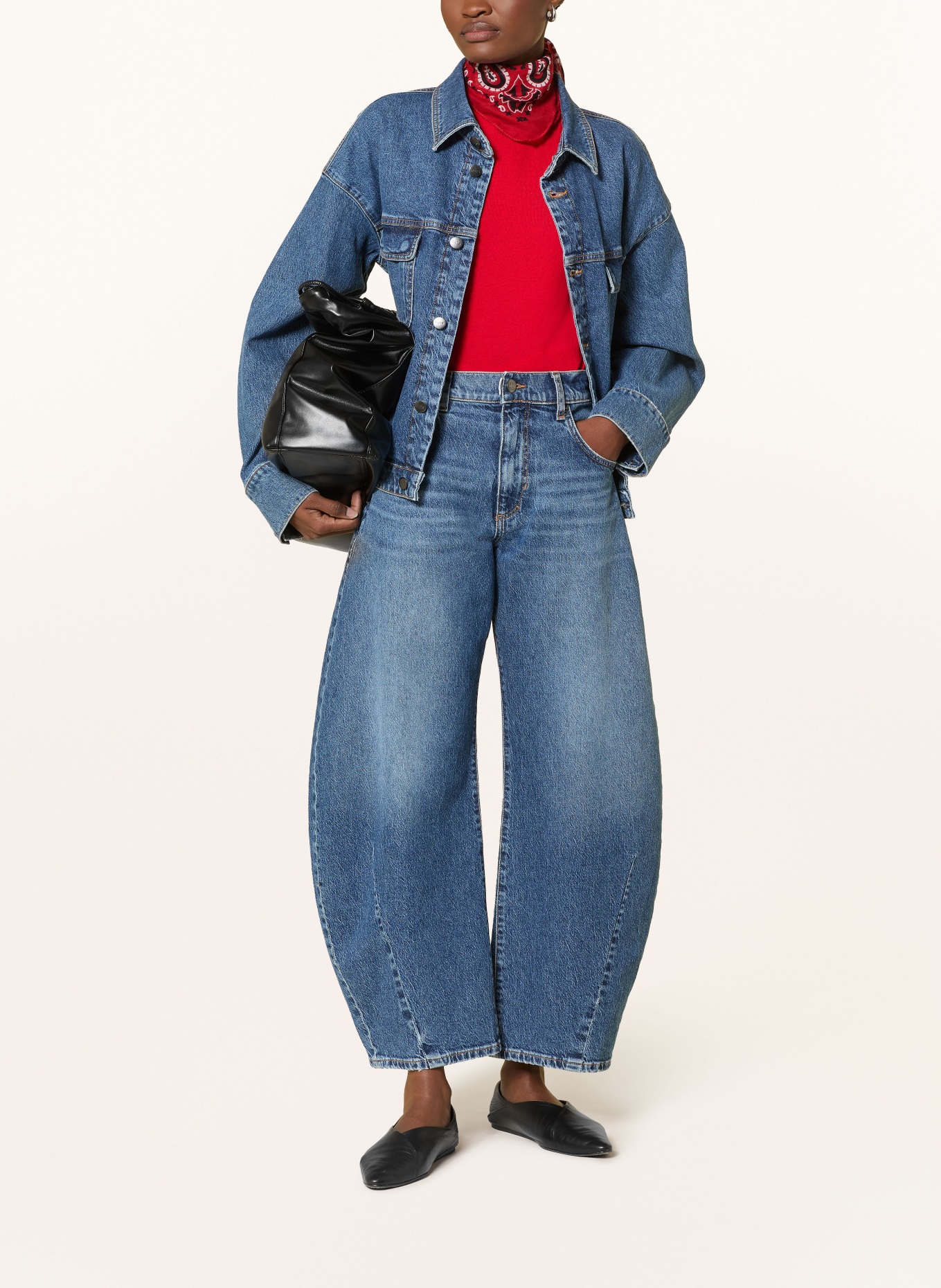 PNTS Barrel Jeans THE O SHAPE: 25 mittelblau