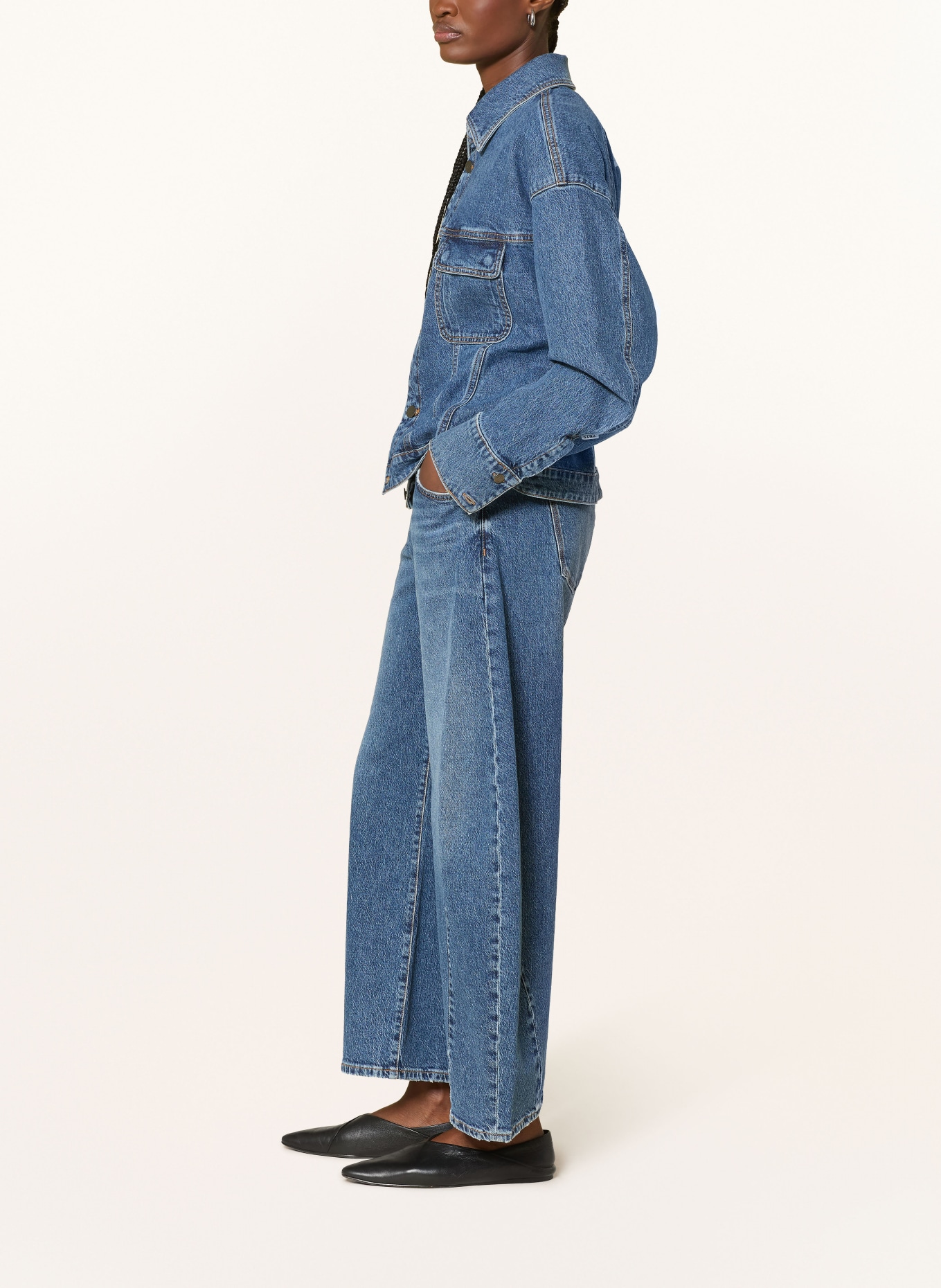PNTS Barrel Jeans THE O SHAPE: 25 mittelblau