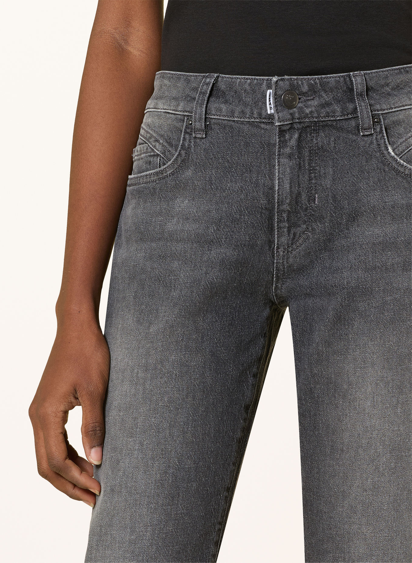 PNTS Mom Jeans THE SLIM: 05 DUNKELGRAU