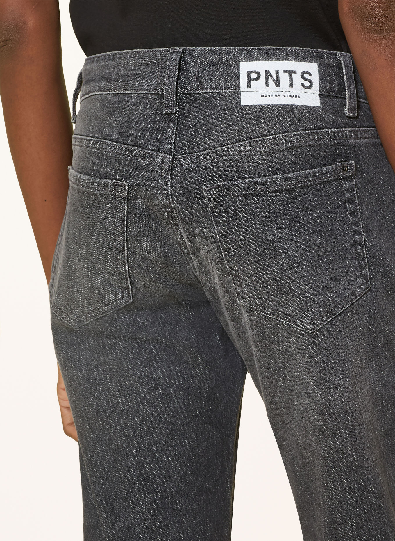 PNTS Mom Jeans THE SLIM: 05 DUNKELGRAU